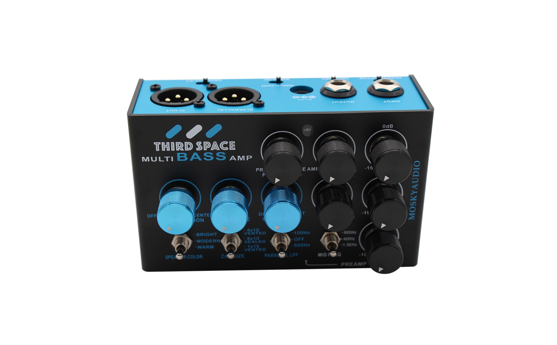 Bass Amp Sim Pedal Compact Bass Amplifier Simulator Pedalboard-Friendly