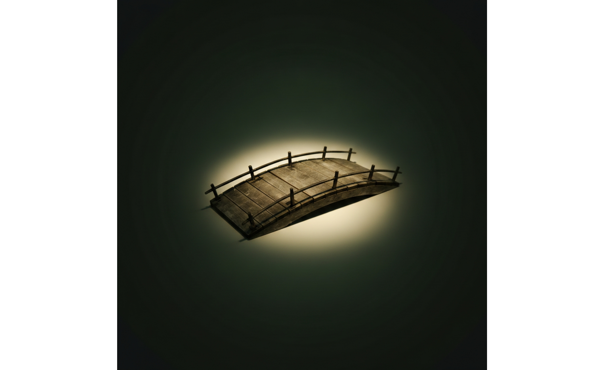 Miniatur-Holzbrücke winzig Miniaturbrücke mit Geländer bogenförmig