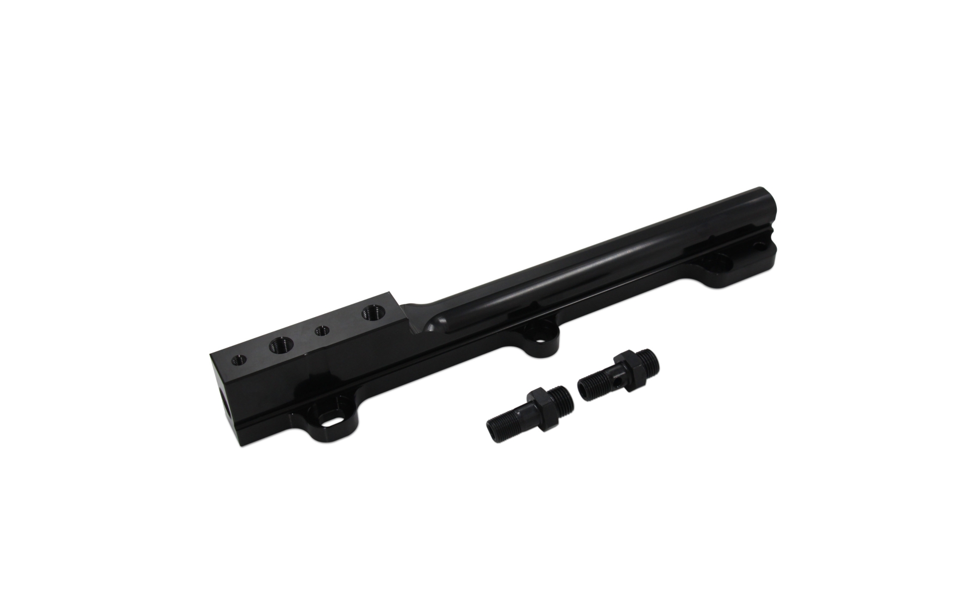 Aluminum Fuel Rail High Flow Fuel Rail with Hardware Black for Car Enthusiasts