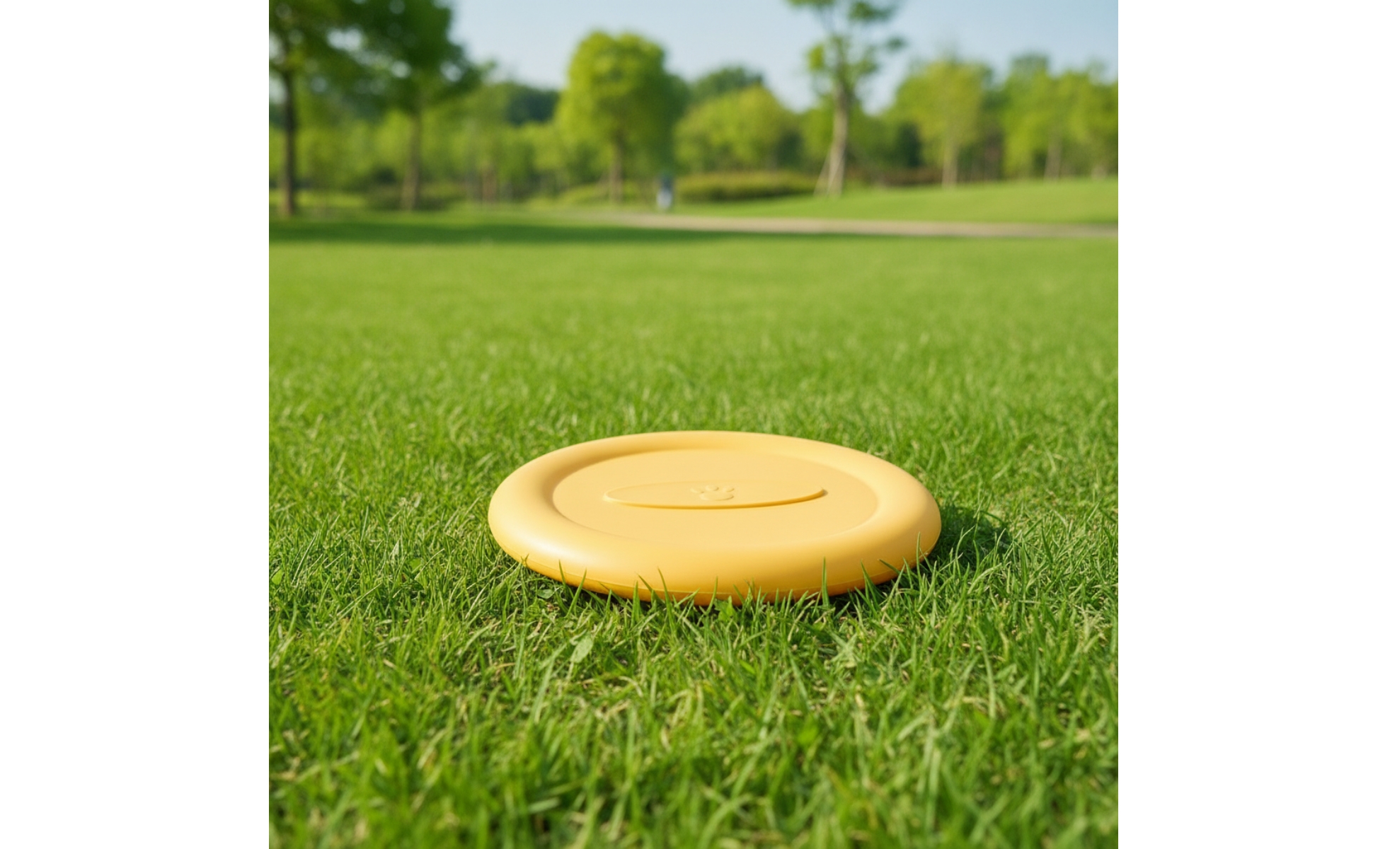 Hundefrisbee Natürlicher Gummi Hunde-Wurfscheibe Langlebig für Garten, Park