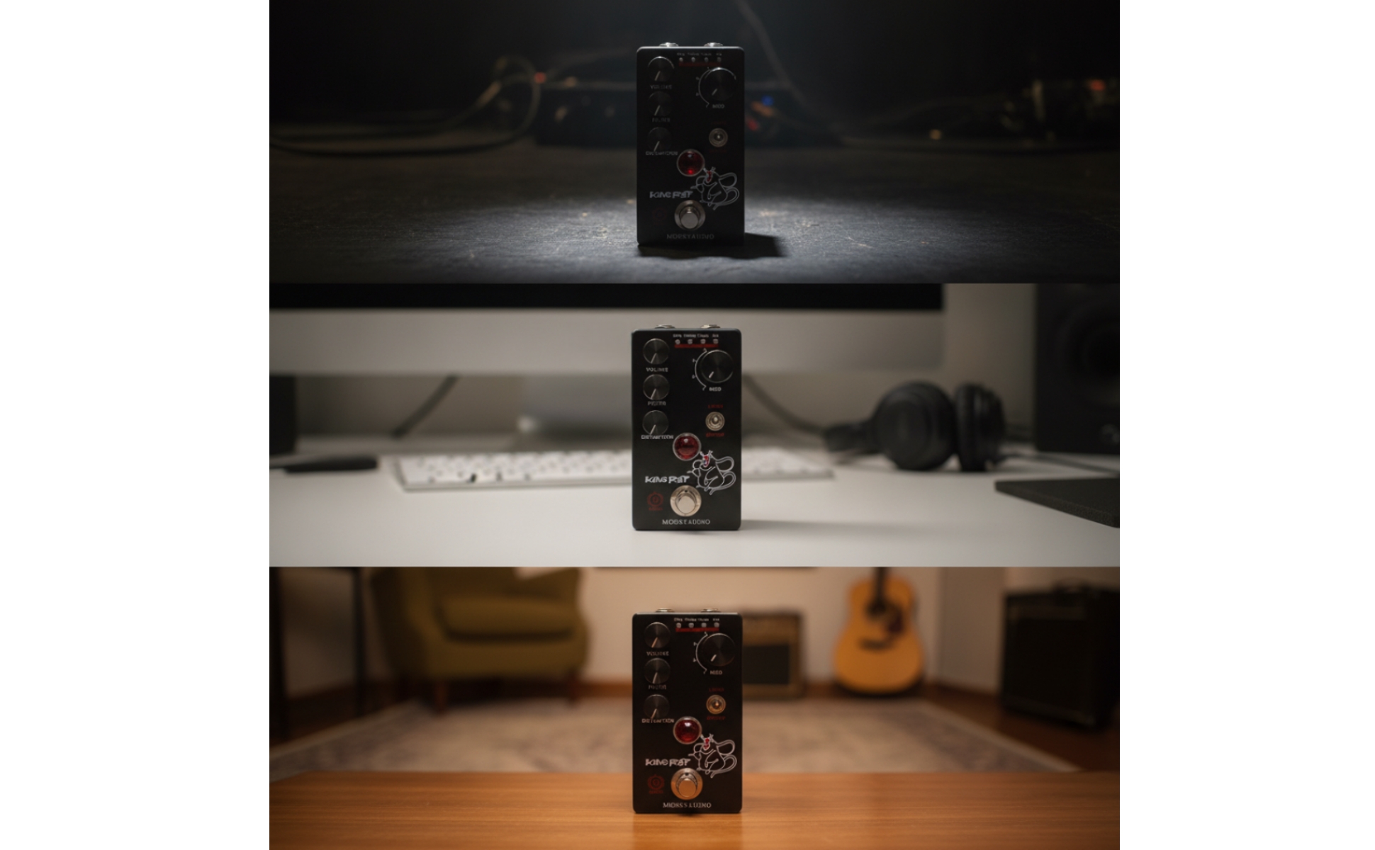 Guitar Fuzz Pedal High Gain Distortion Pedal Vintage for Pedalboard, Guitarists