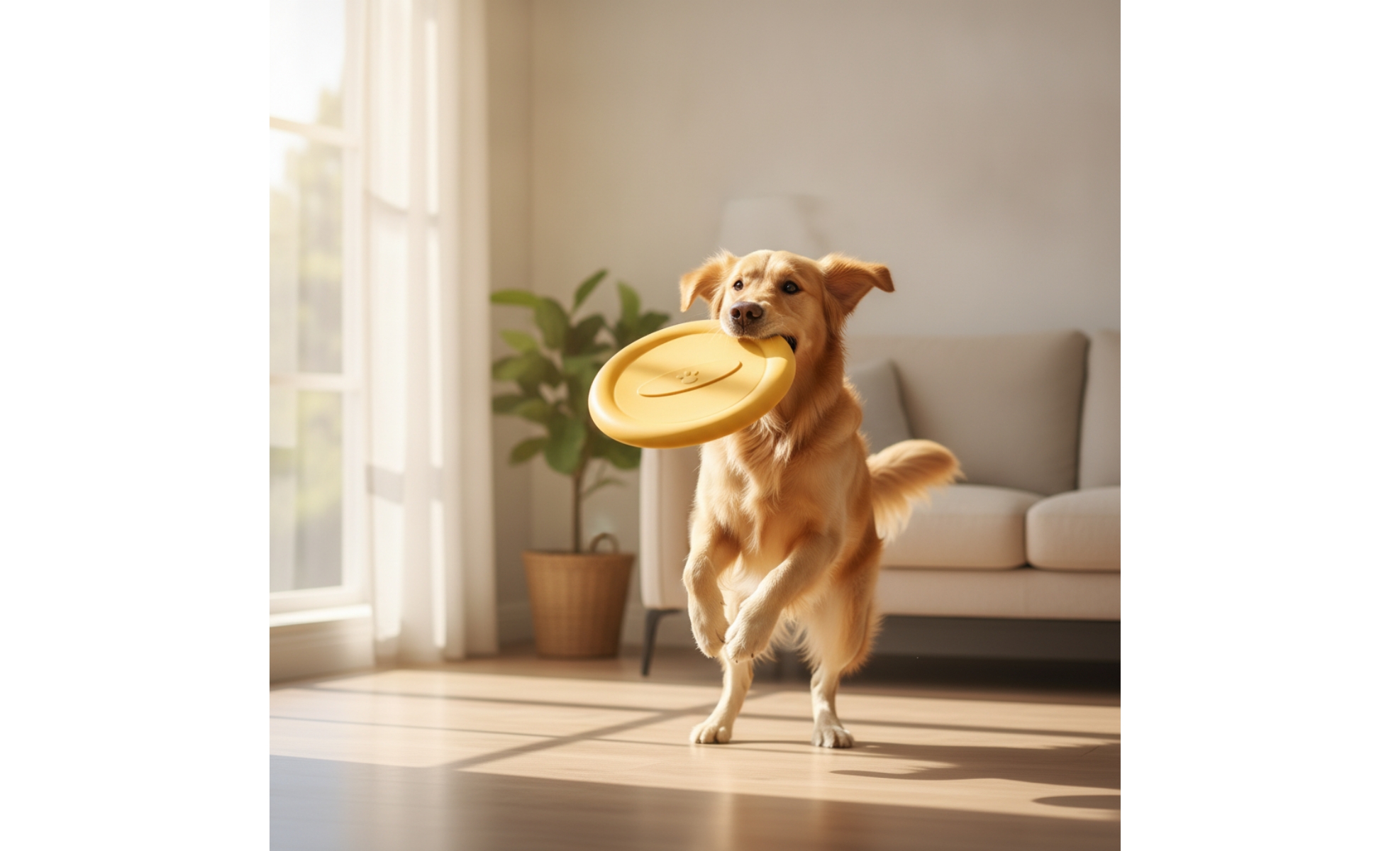 Hundefrisbee Natürlicher Gummi Hunde-Wurfscheibe Langlebig für Garten, Park