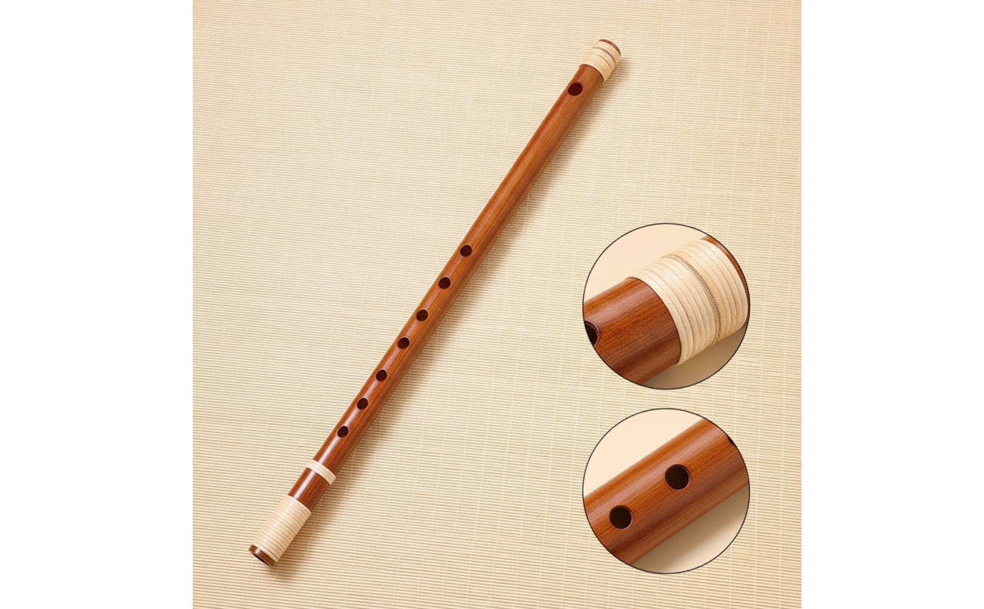 Japanese Shinobue Flute Traditional Shinobue Flute Polished for Music Practice
