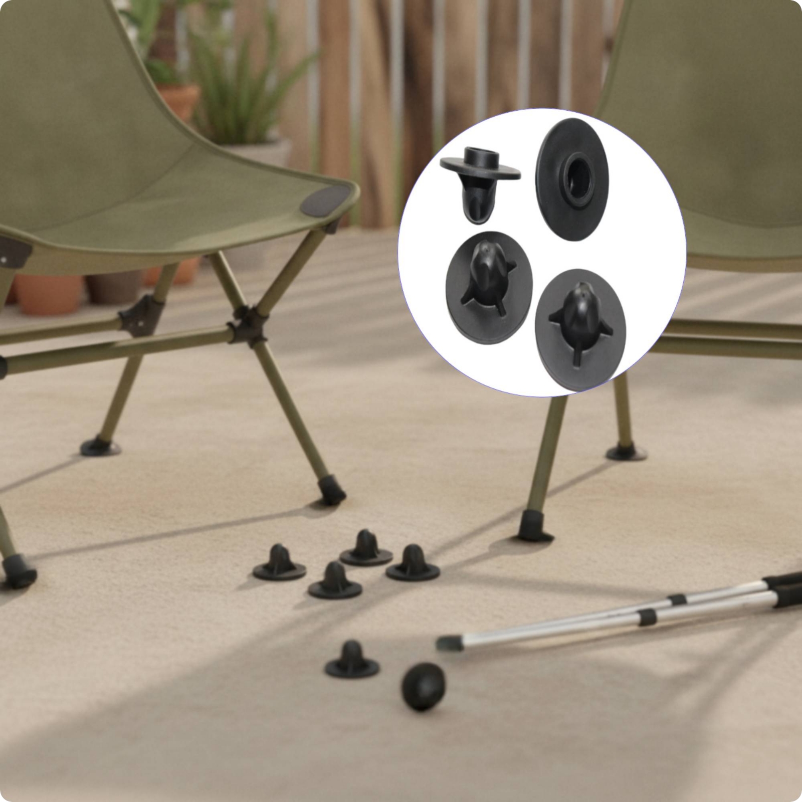 4 Pieces Chair Leg Cap with Disc Base Anti-Sink Chair Leg Cap Sturdy for Lawn