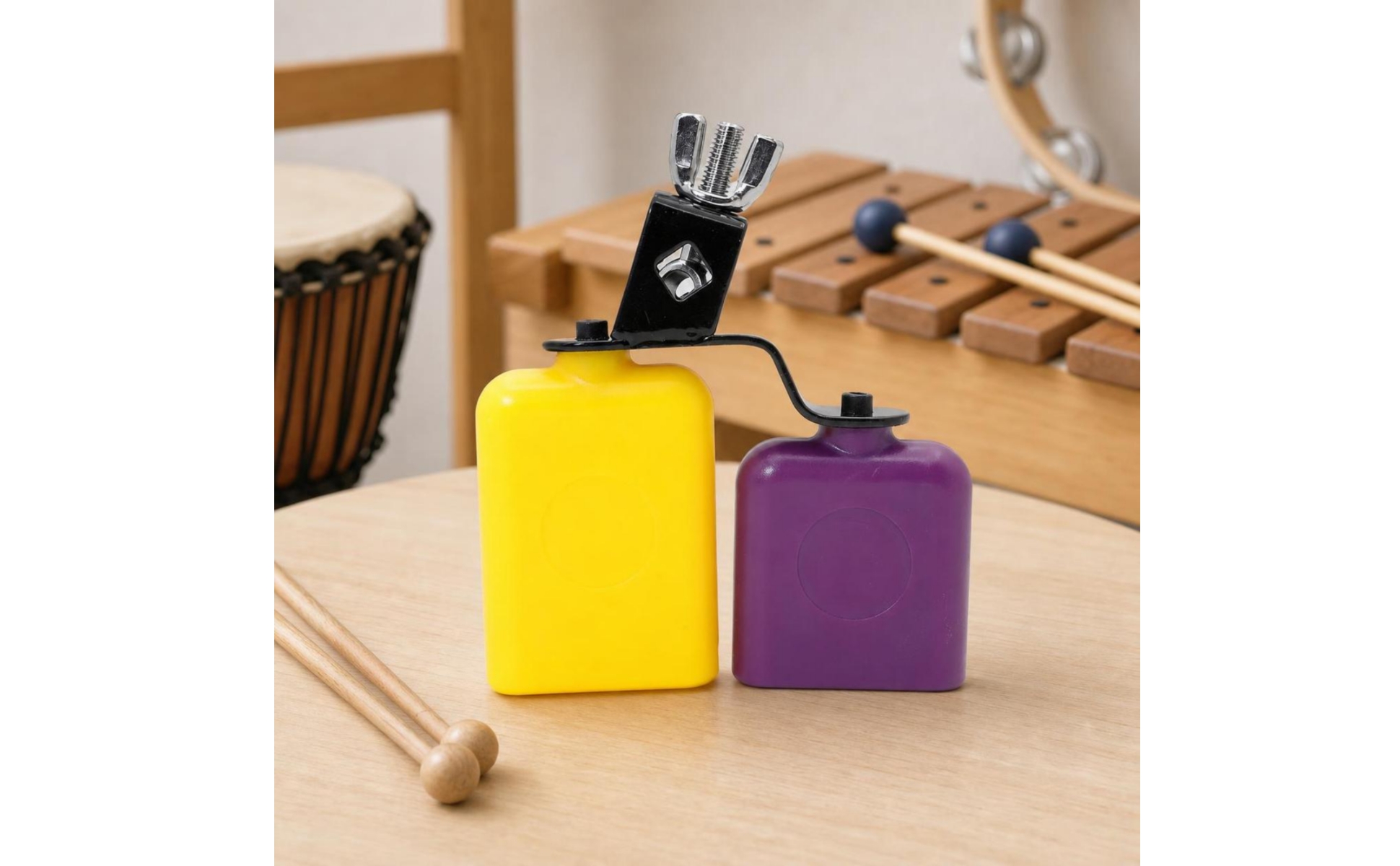 Jam Block with Mounting Clamp Mountable Dual Tone Block Easy to Install