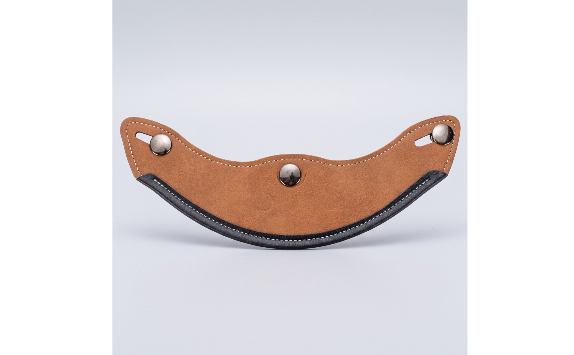 Leder-Helmschirm mit Druckknöpfen Vintage Retro-Helmvisier aus Leder verstellbar
