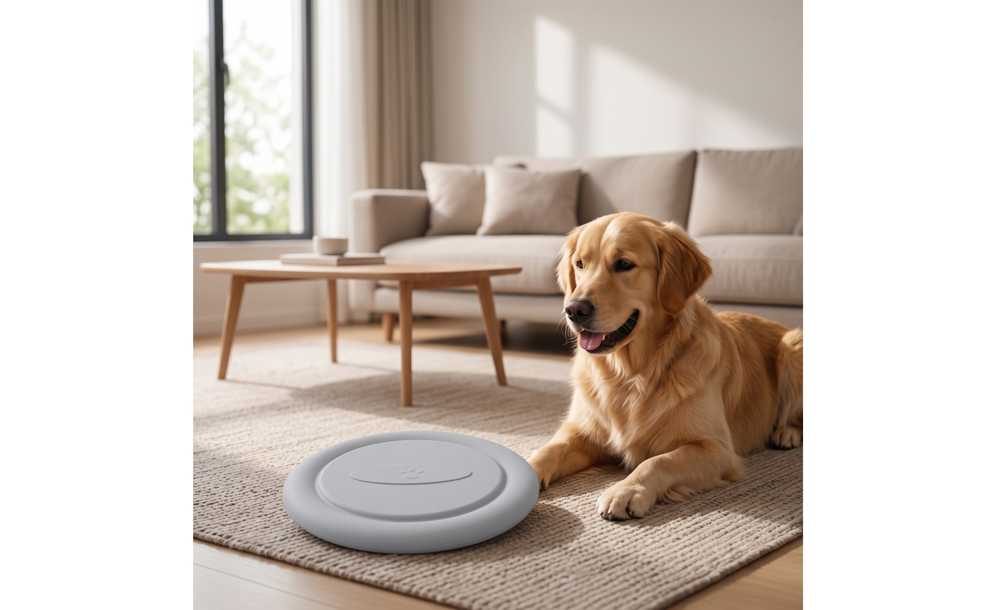 Hundefrisbee Natürlicher Gummi Hunde-Wurfscheibe Langlebig für Garten, Park