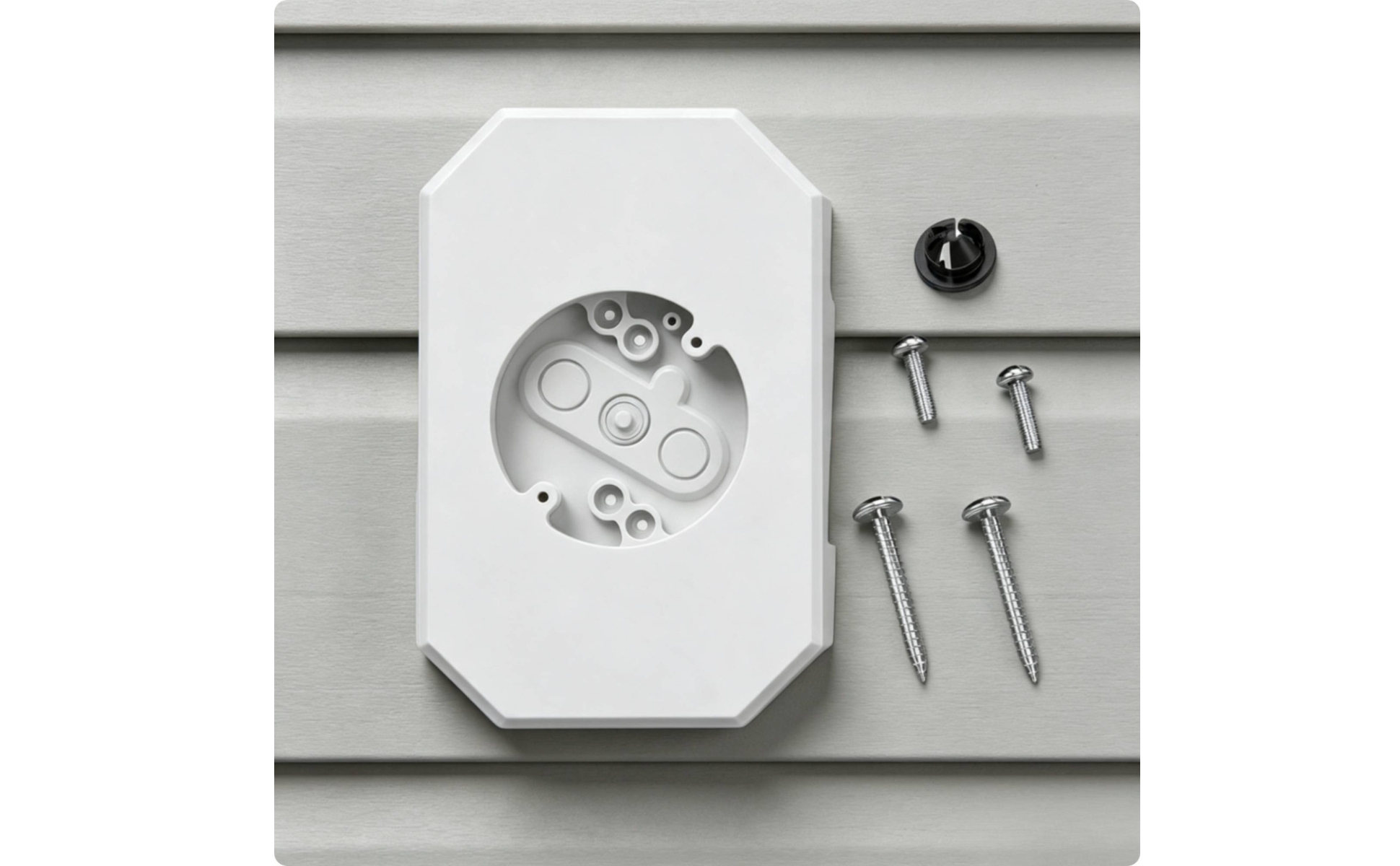 Outdoor Light Mounting Block White for Electricians, DIYers