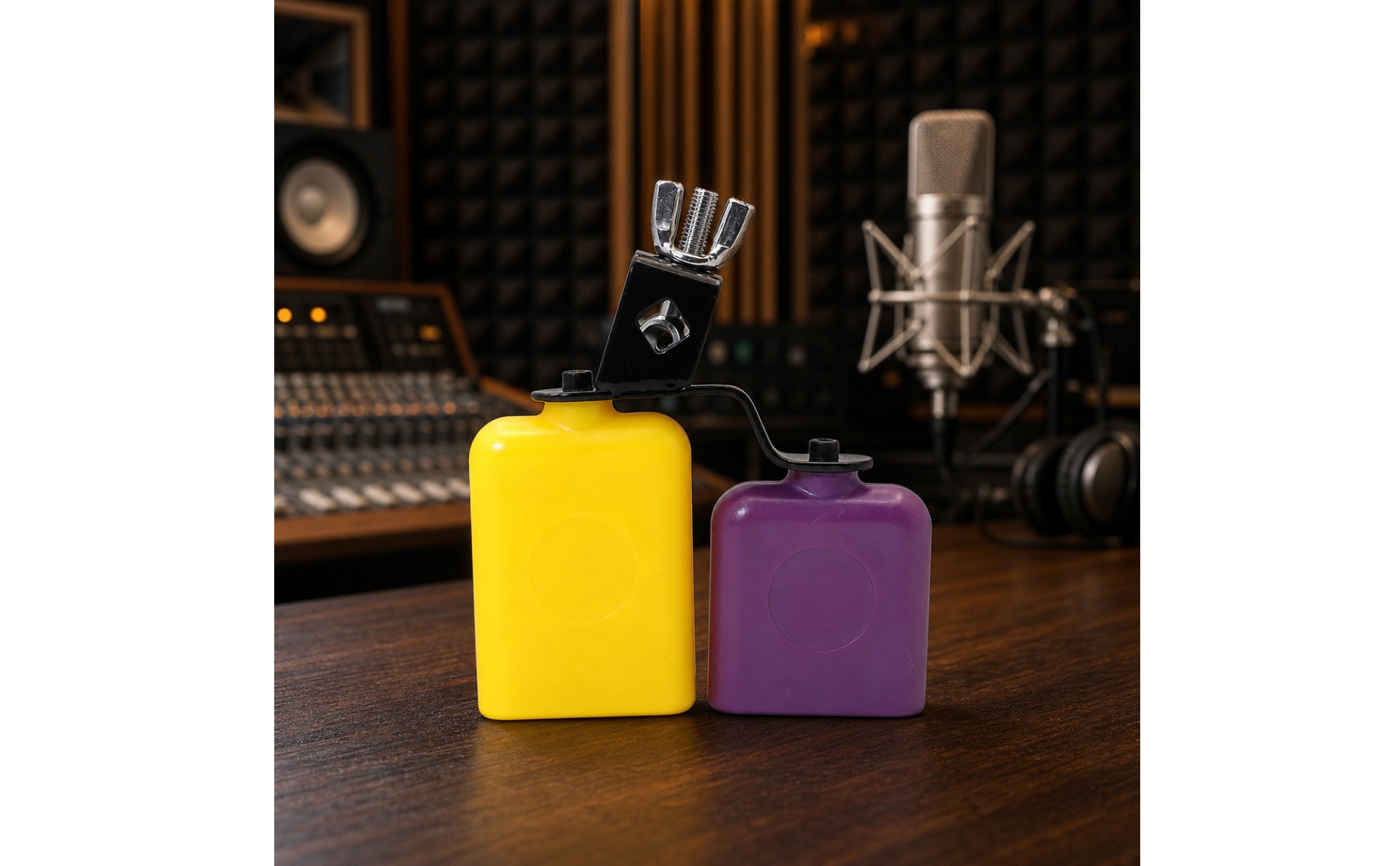 Jam Block with Mounting Clamp Mountable Dual Tone Block Easy to Install