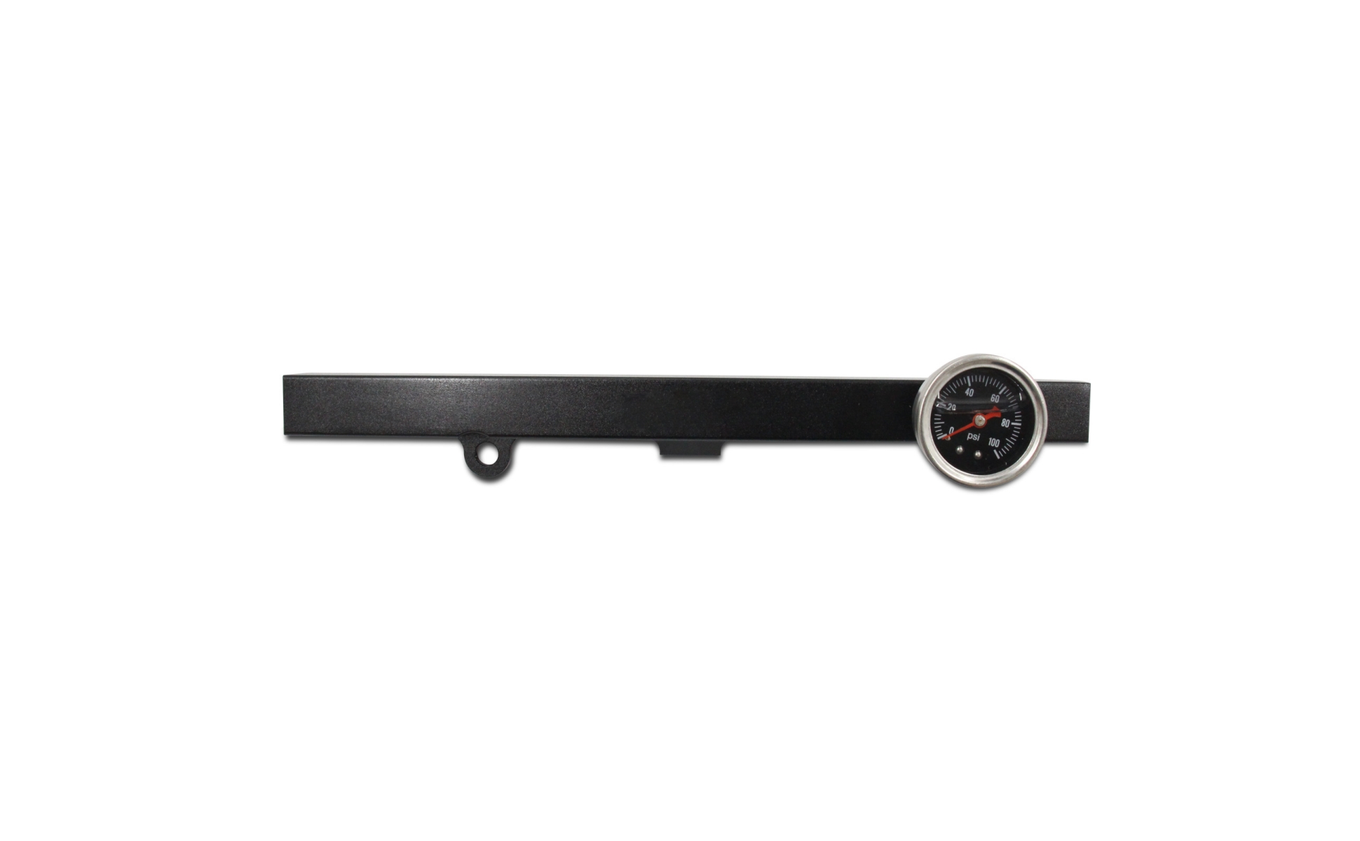 Fuel Rail with Gauge and Fittings Black Fuel Rail with Fittings Aluminum