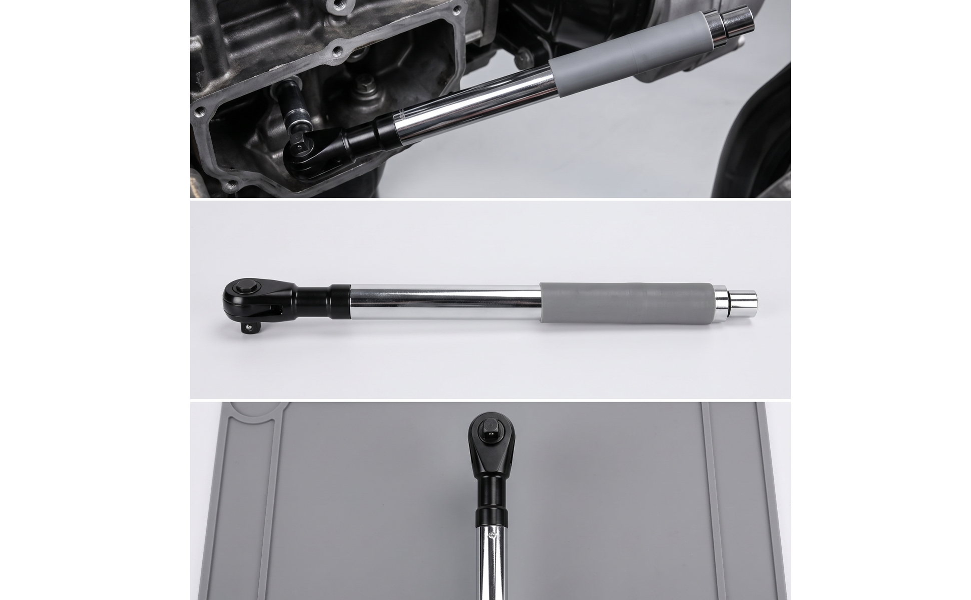 Extension Ratchet Wrench Long Reach Ratchet Wrench with Rubber Grip Non-Slip