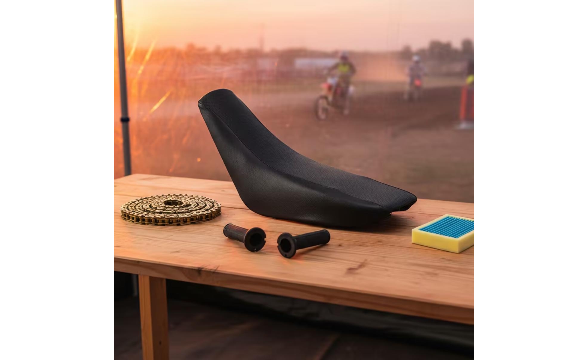 Dirt-Bike-Sitzbank rutschfest Motorradsitz mit Kunststoffschale wasserdicht