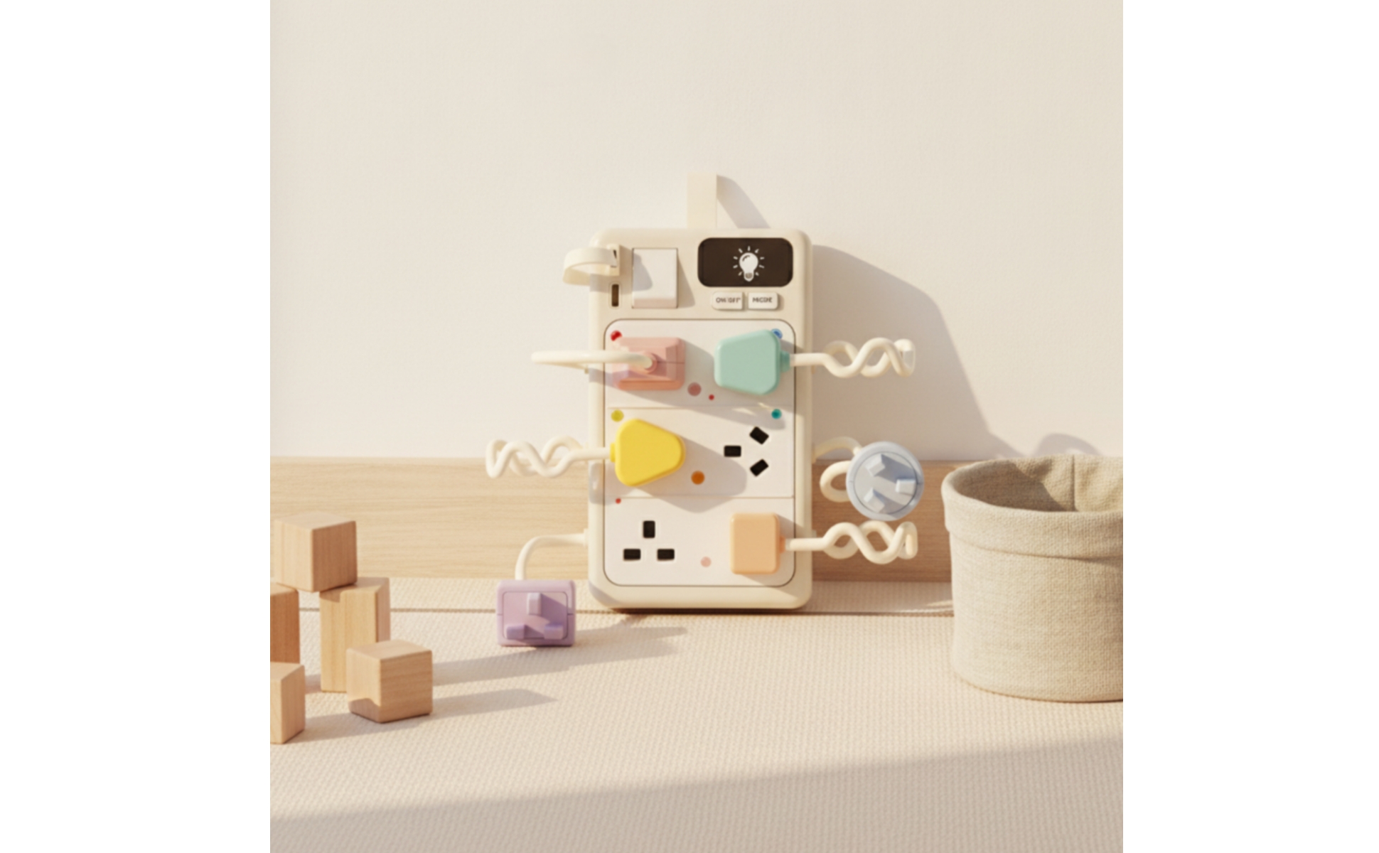 Power Strip Toy Educational Toy Power Strip Realistic for Toddlers, Preschoolers