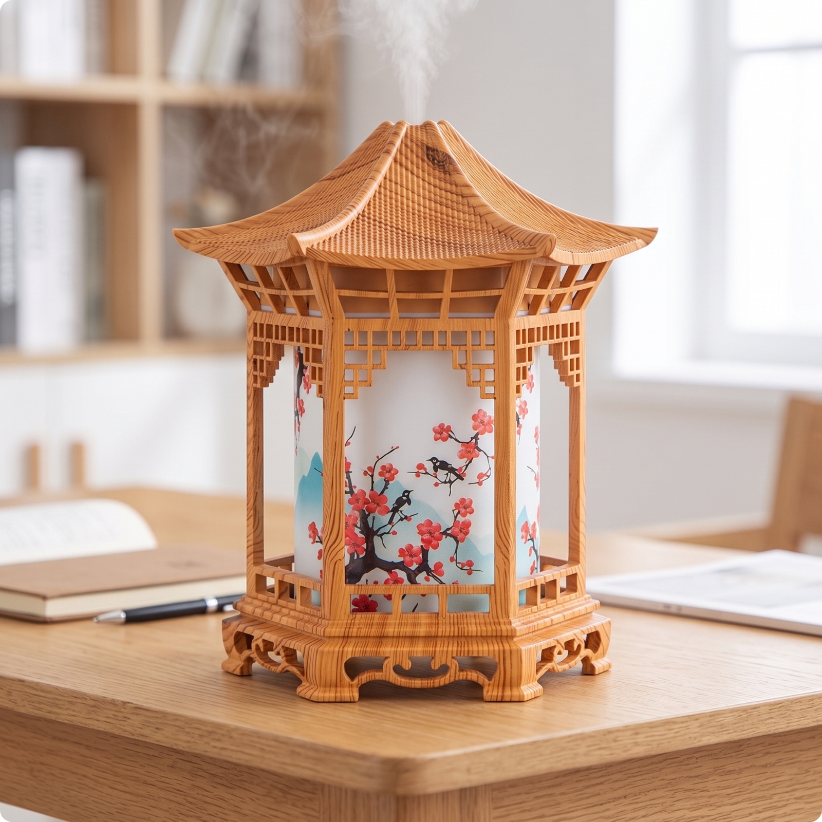 Lantern Humidifier Decorative Humidifier with Ambient Light Desktop for Bedroom