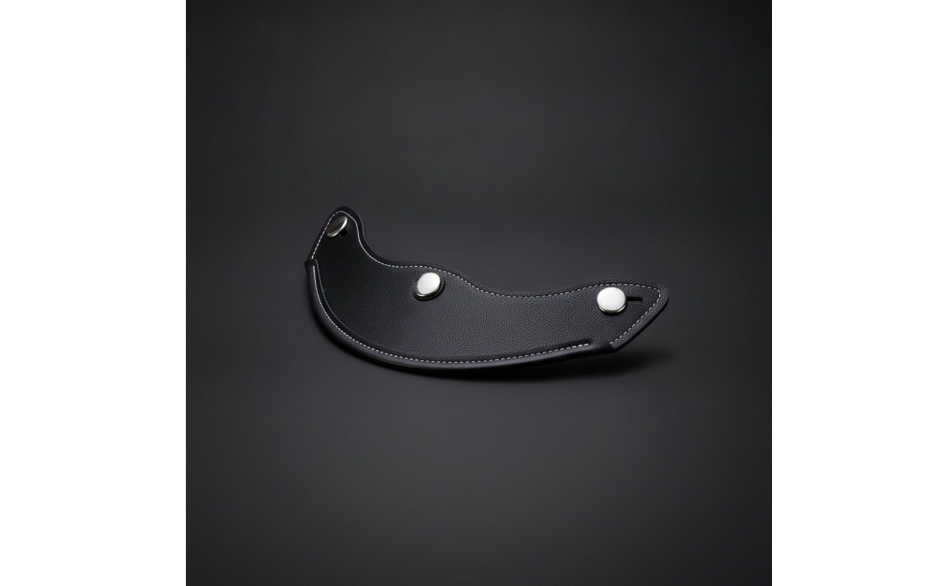 Leder-Helmschirm mit Druckknöpfen Vintage Retro-Helmvisier aus Leder verstellbar