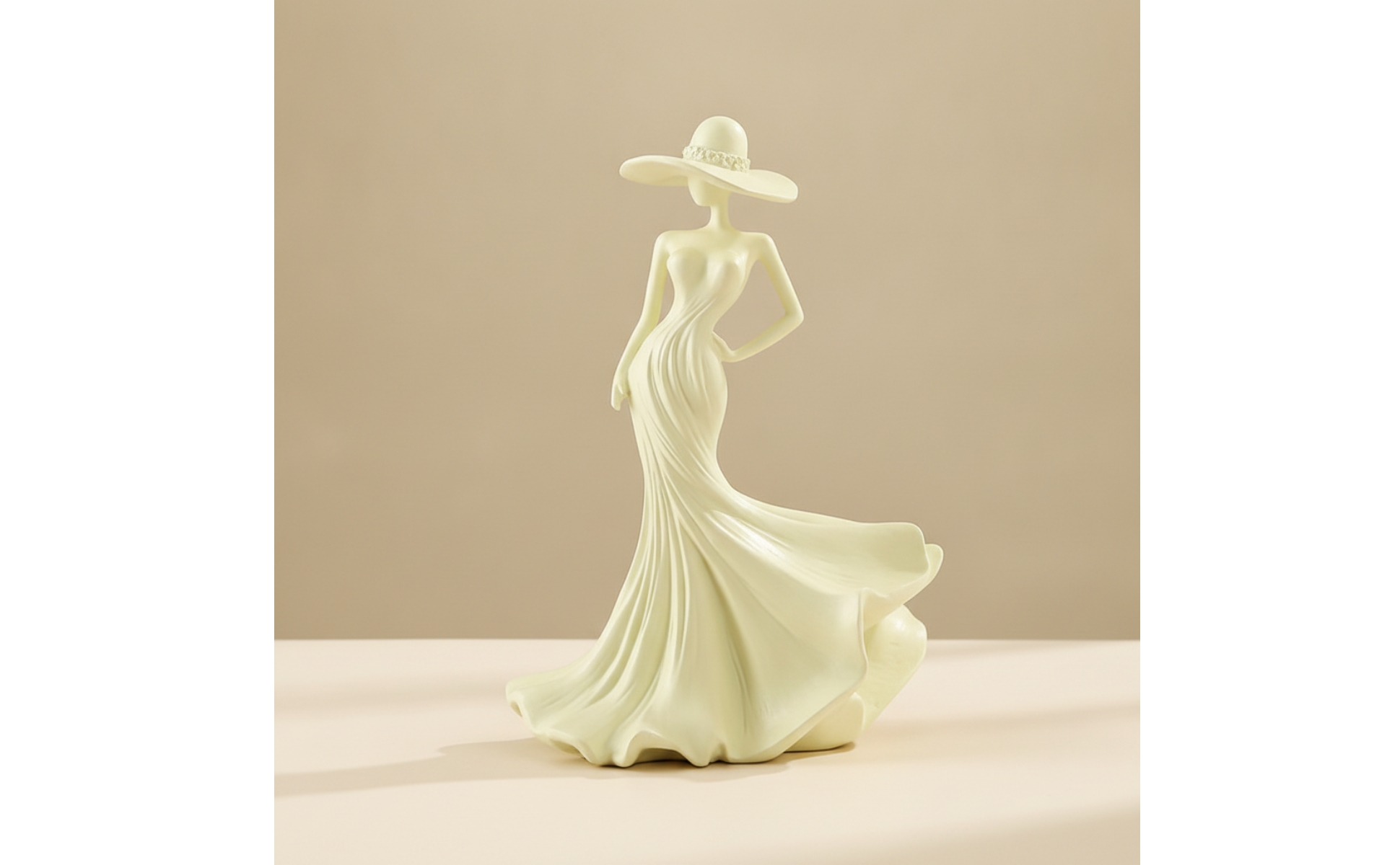 Woman Figurine Elegant Lady Statue Graceful for Entryway, Bookshelf, Homeowners
