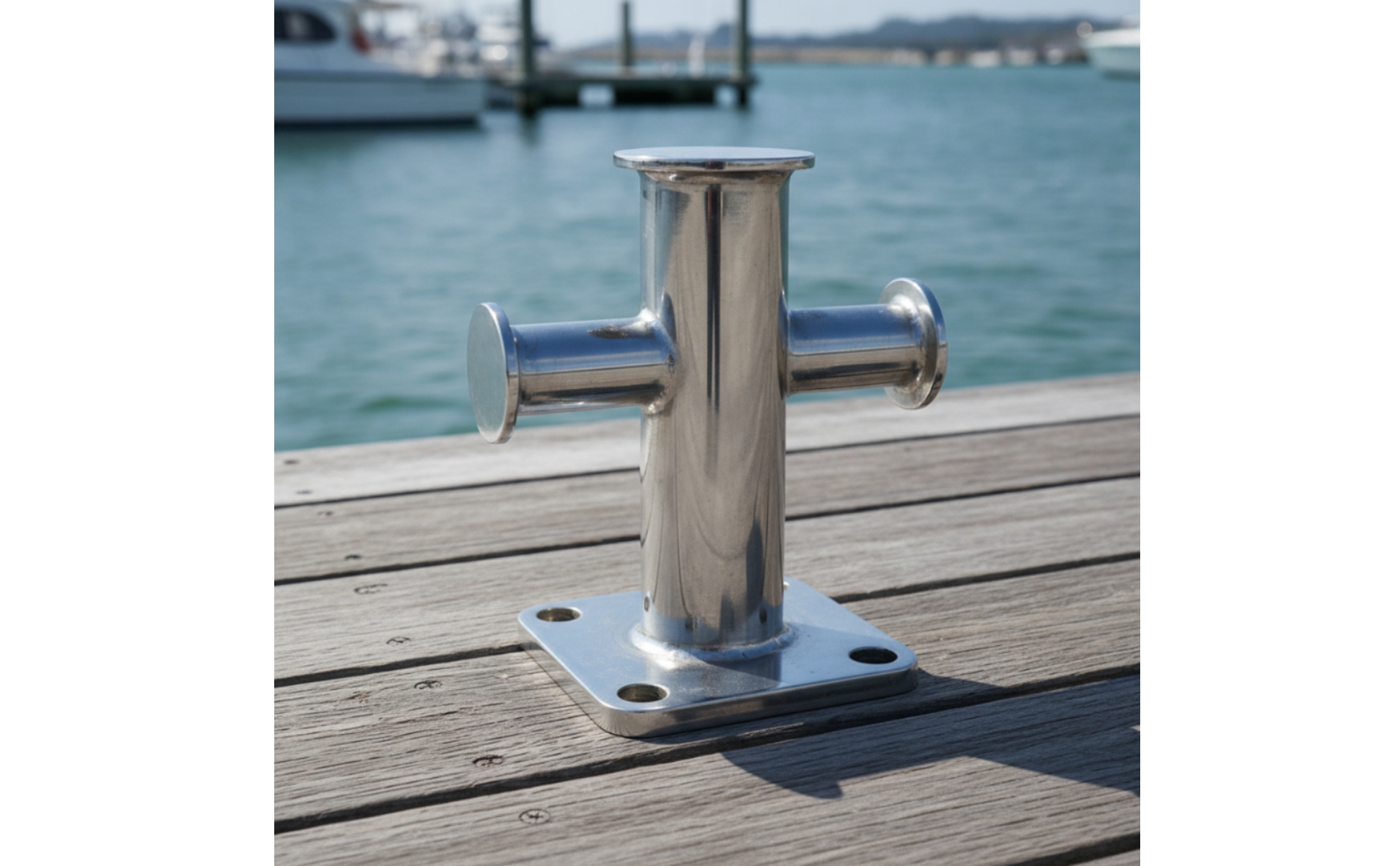 Boat Bollard with Cross Head Stainless Steel Cross Bollard Mirror Polished