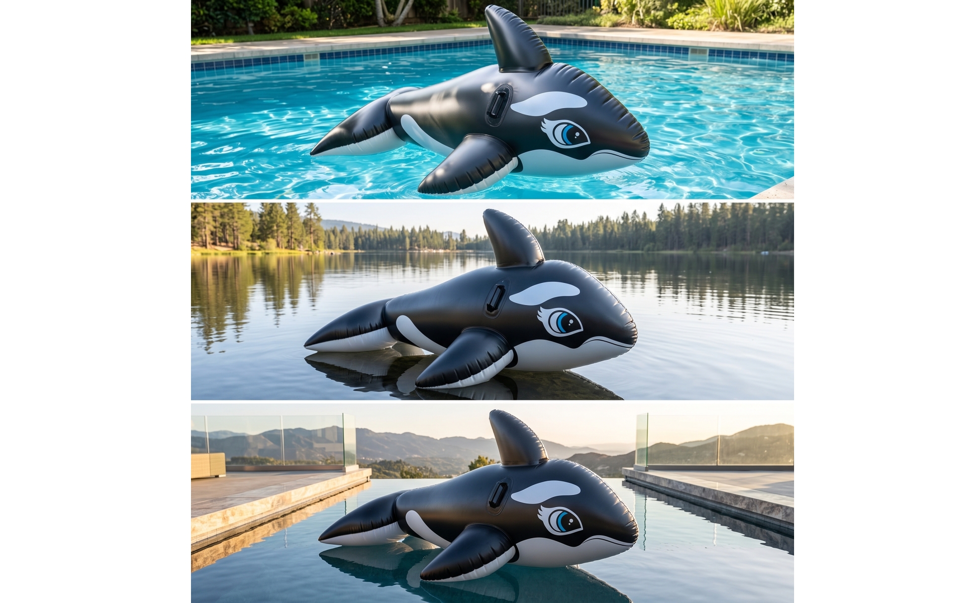Killer Whale Sit-on Ride-on Inflate Predator Marine Creature Ride-on Giant