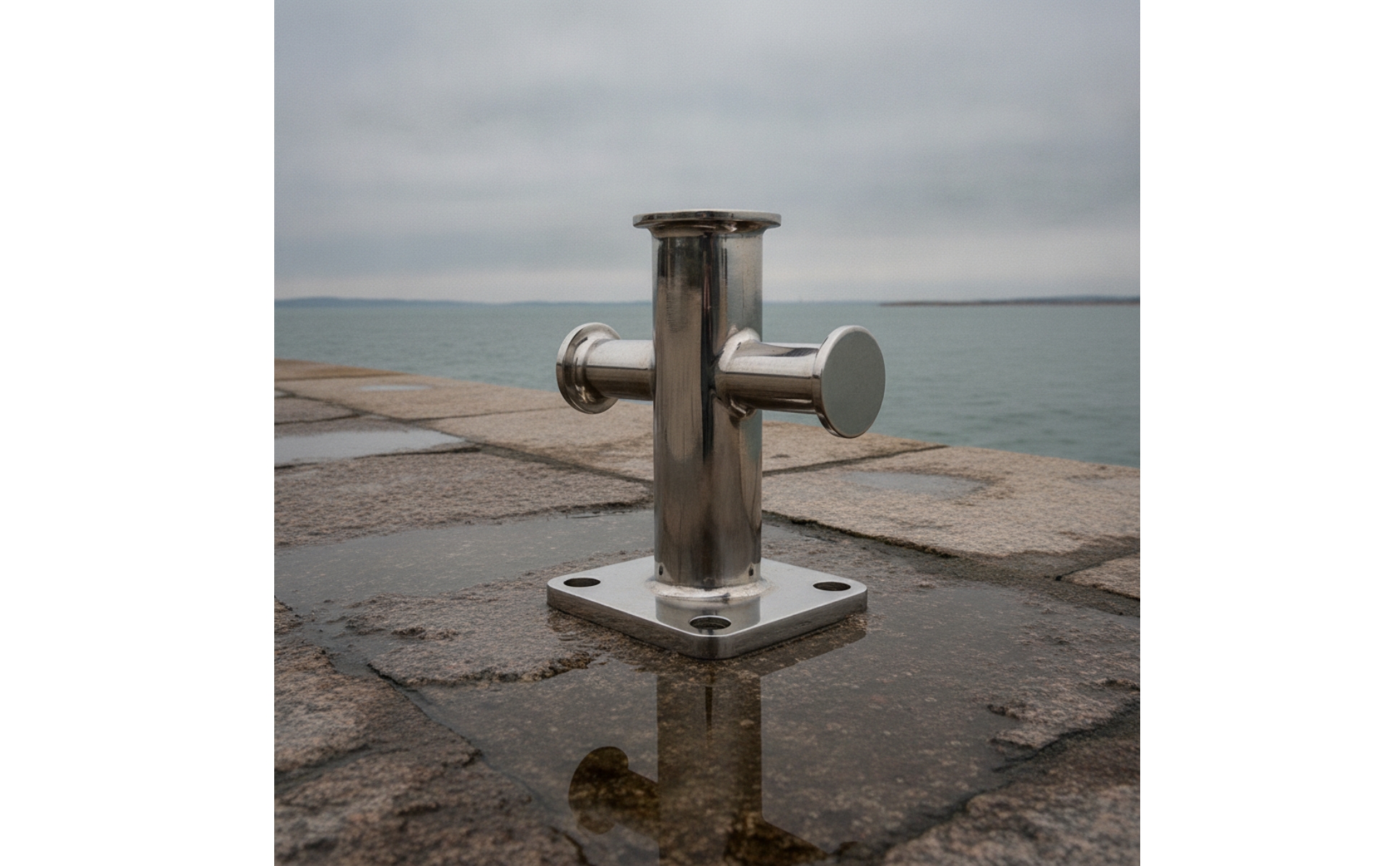 Boat Bollard with Cross Head Stainless Steel Cross Bollard Mirror Polished