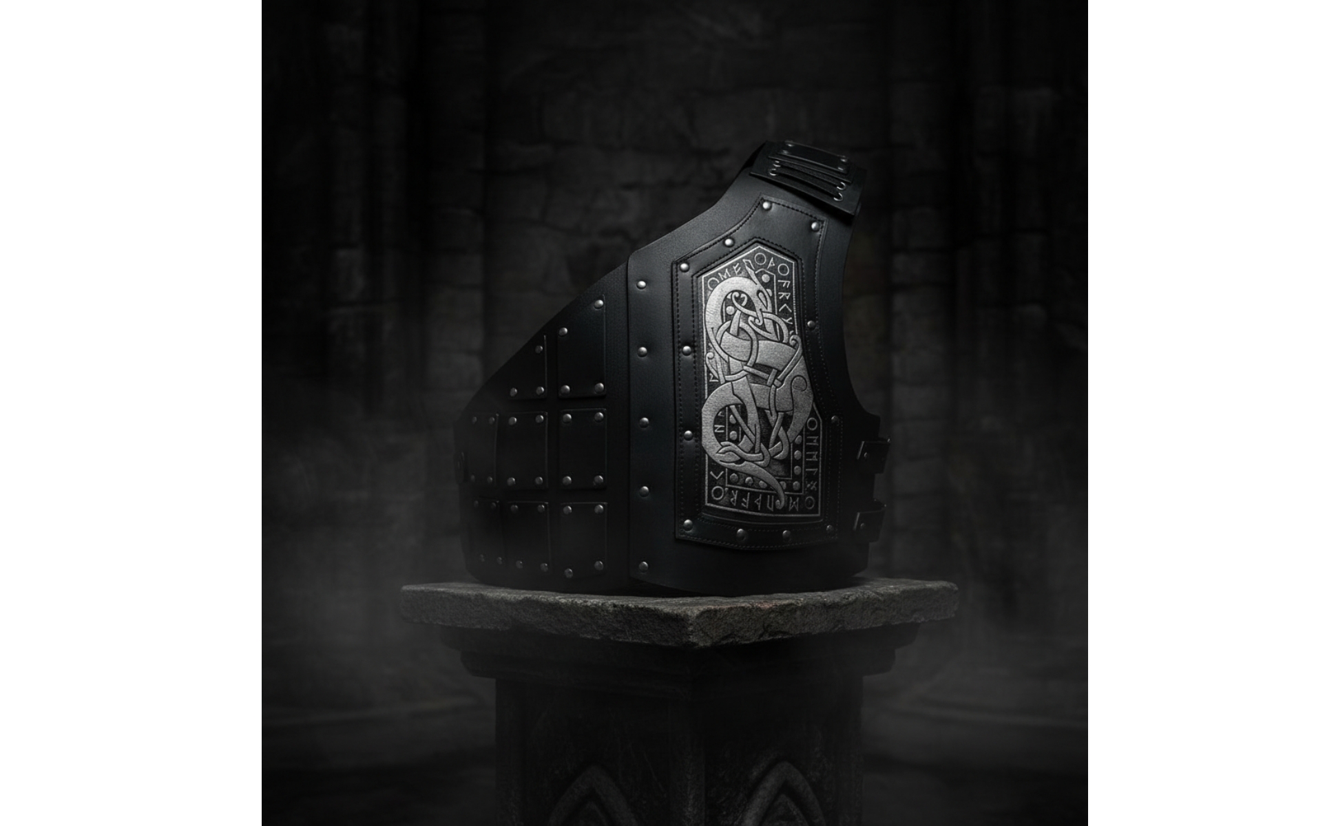Half Chest Protection Viking-Inspired Medieval Cuirass Embossed for Cosplay