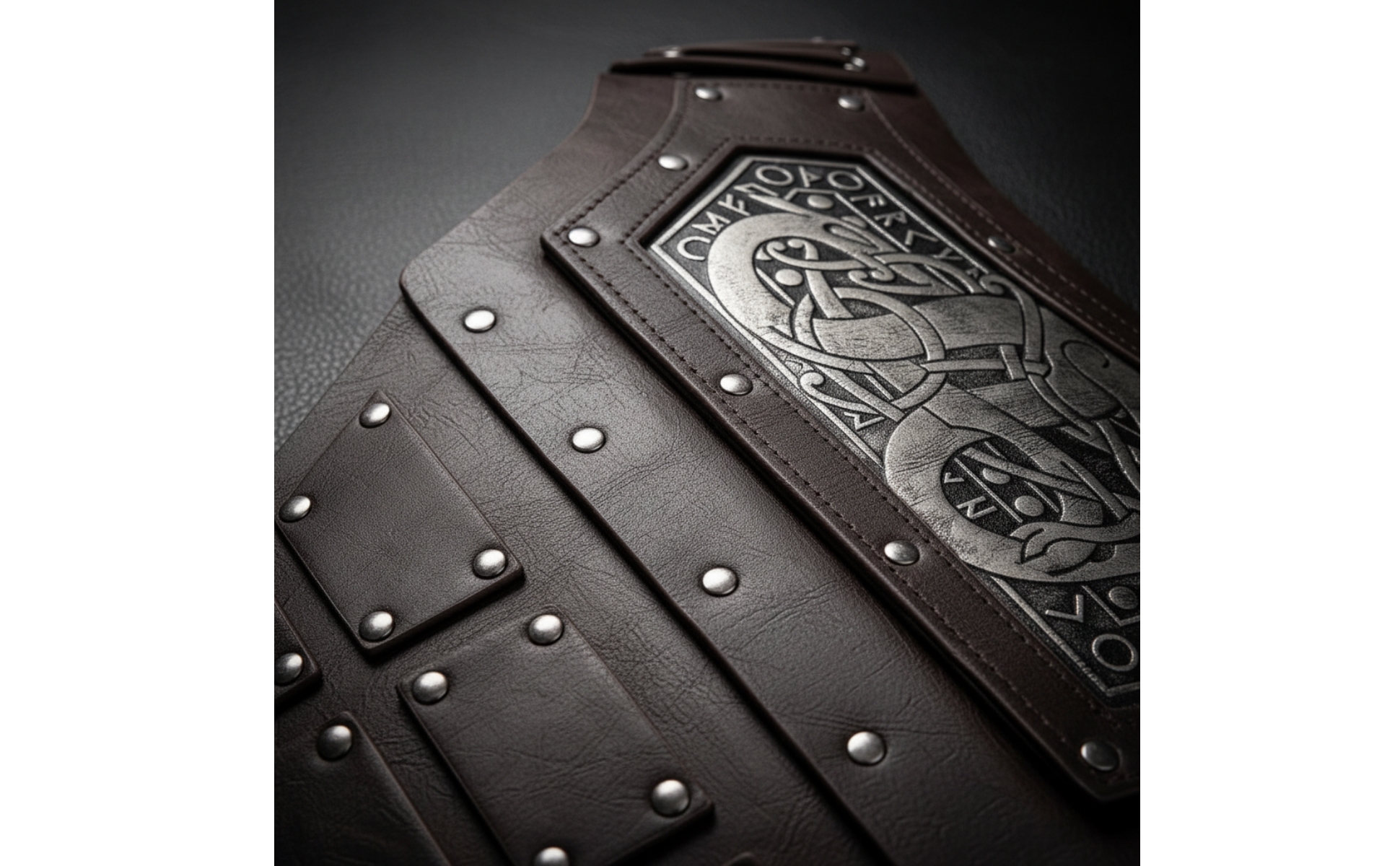 Half Chest Protection Viking-Inspired Medieval Cuirass Embossed for Cosplay