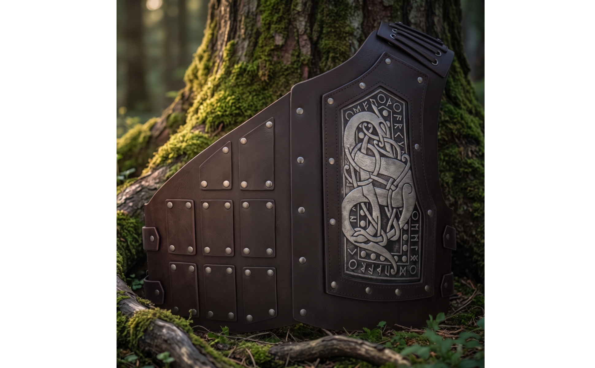 Half Chest Protection Viking-Inspired Medieval Cuirass Embossed for Cosplay
