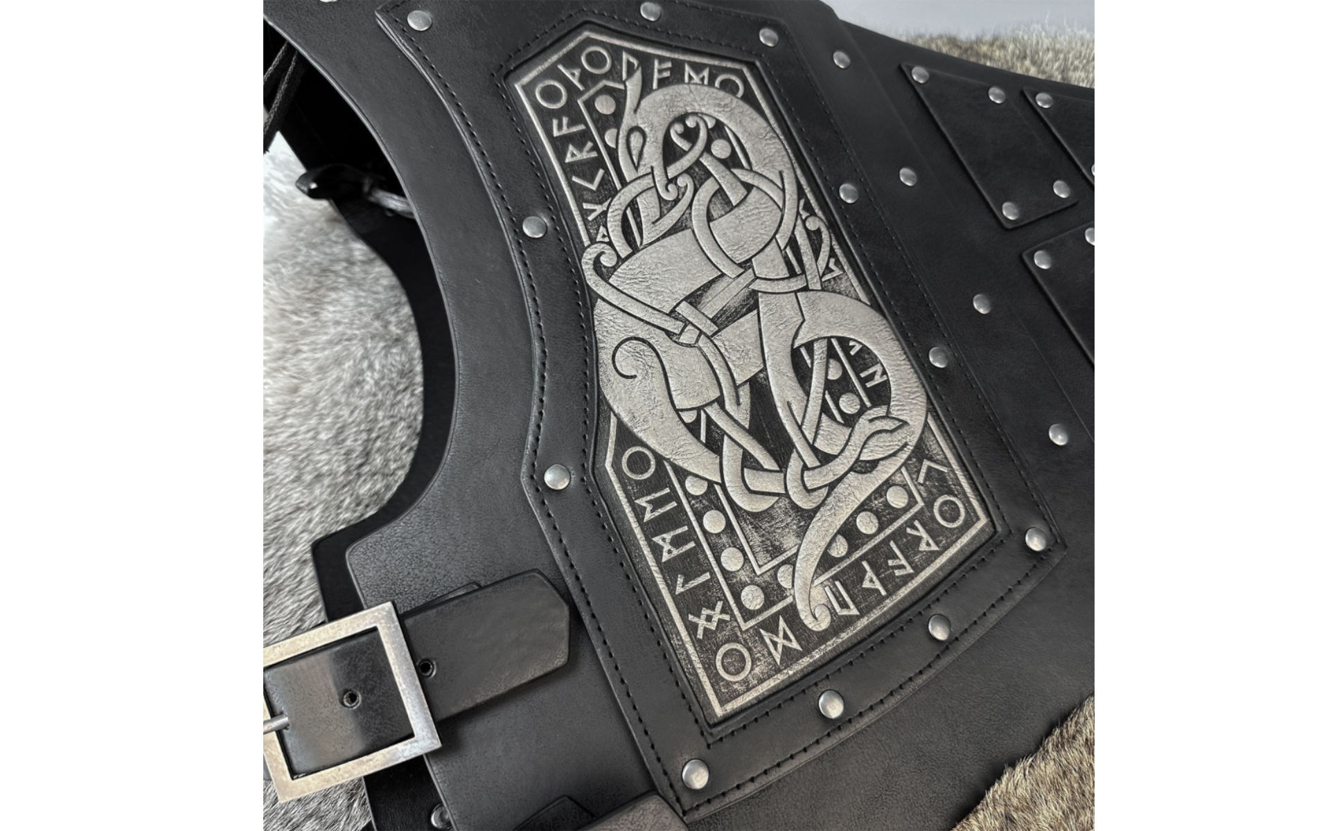 Half Chest Protection Viking-Inspired Medieval Cuirass Embossed for Cosplay