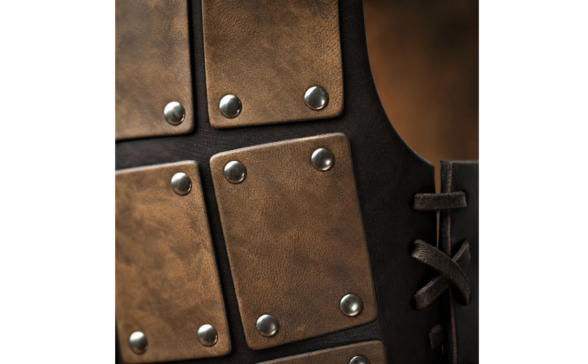Leather Armour with Buckles Embossed Cosplay Chestplate Adjustable