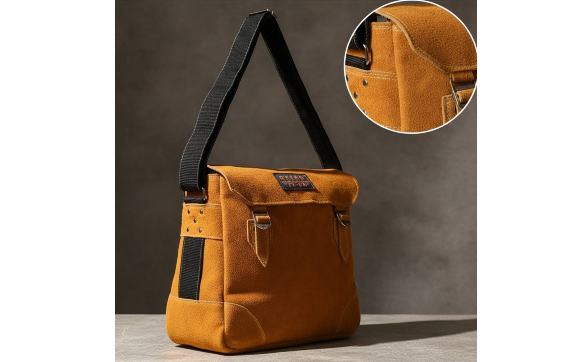 Leather Tool Bag with Shoulder Strap Hard-Wearing for Job Sites, Gardening
