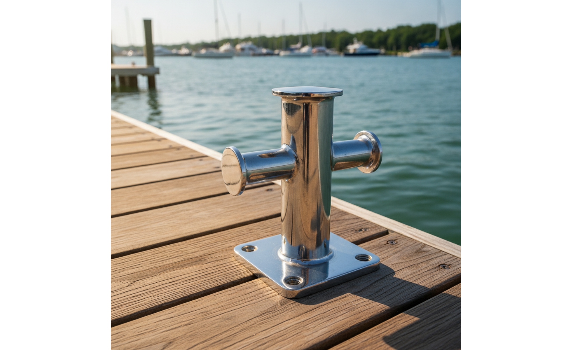 Boat Bollard with Cross Head Stainless Steel Cross Bollard Mirror Polished