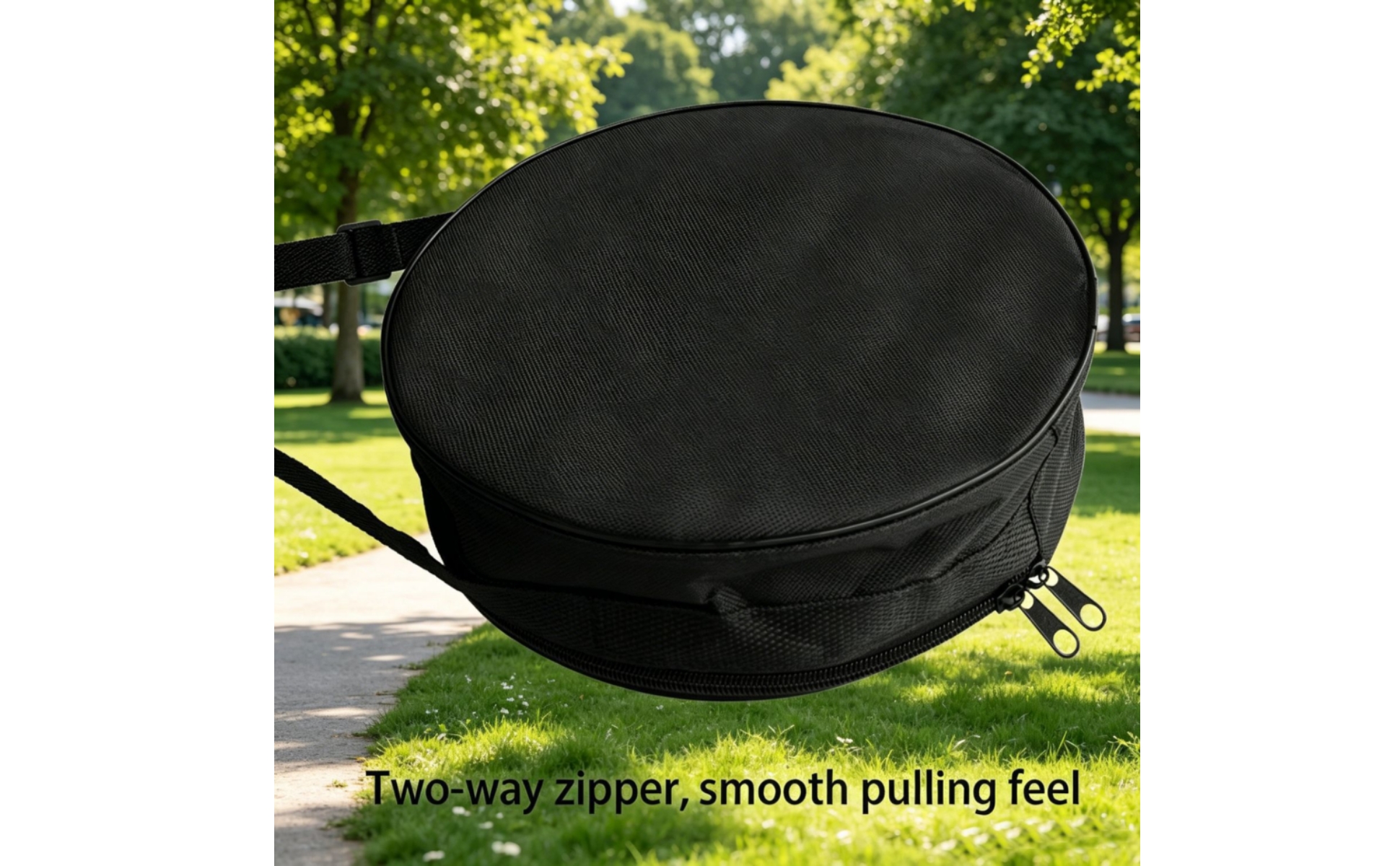Round Storage Bag Portable Round Bag with Shoulder Strap Compact for Travelers