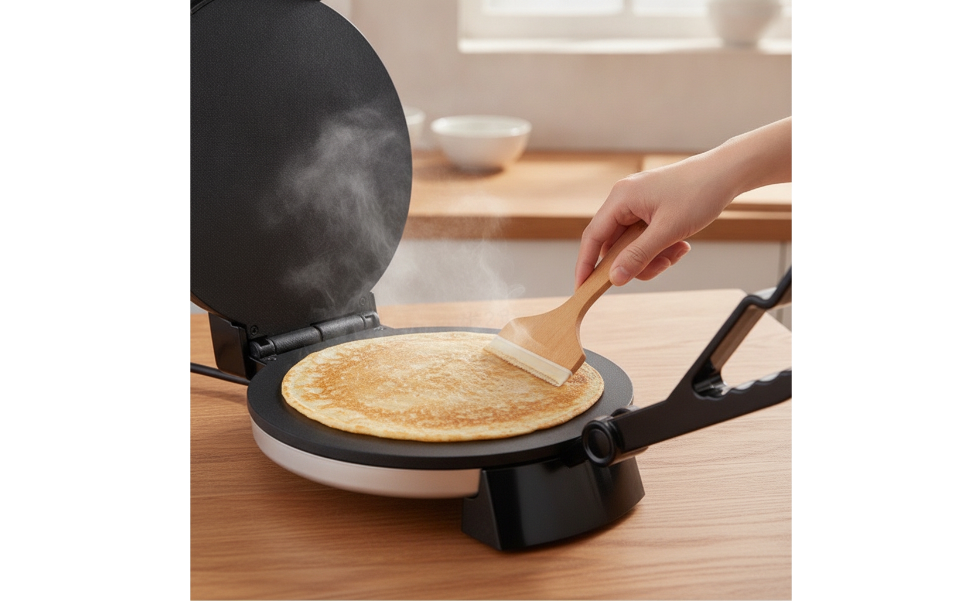 Crepe Maker Elektrisch Fladenbrot Maker Antihaftbeschichtet für Küche