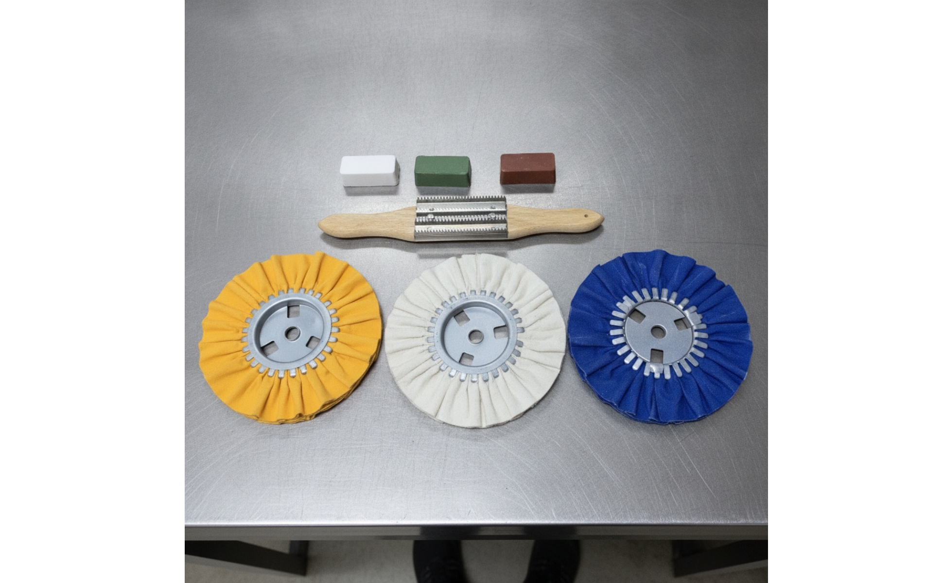 3 Pieces Cloth Polishing Wheel Mirror-Finish Polishing Wheel with Lubricating