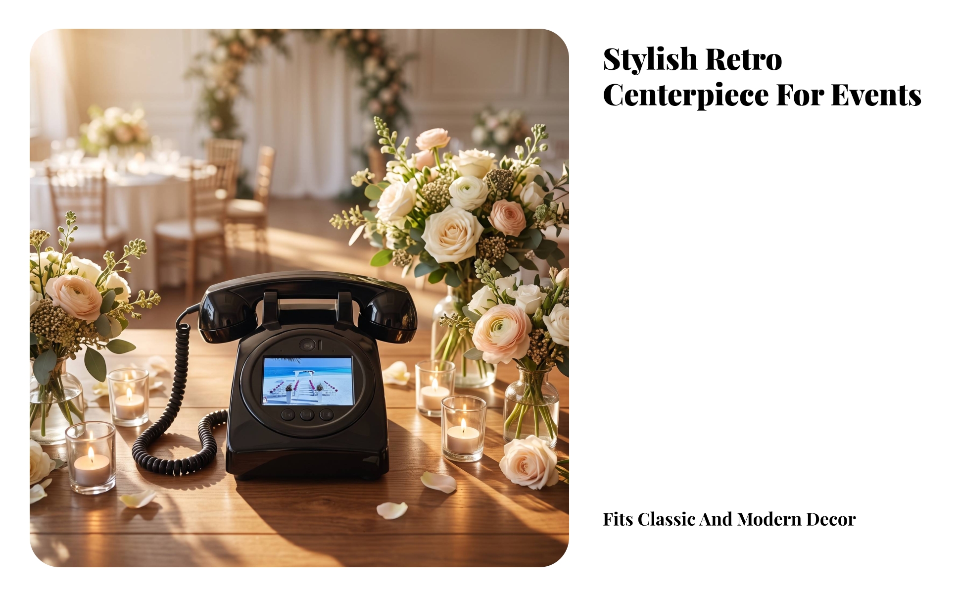 Motion Picture Guest Book with Handset Stylish Motion Picture Guest Book Phone