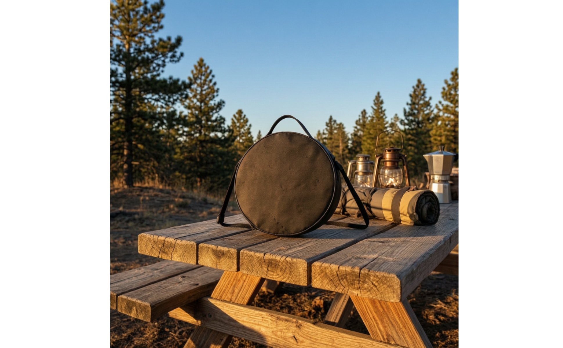 Round Storage Bag Portable Round Bag with Shoulder Strap Compact for Travelers