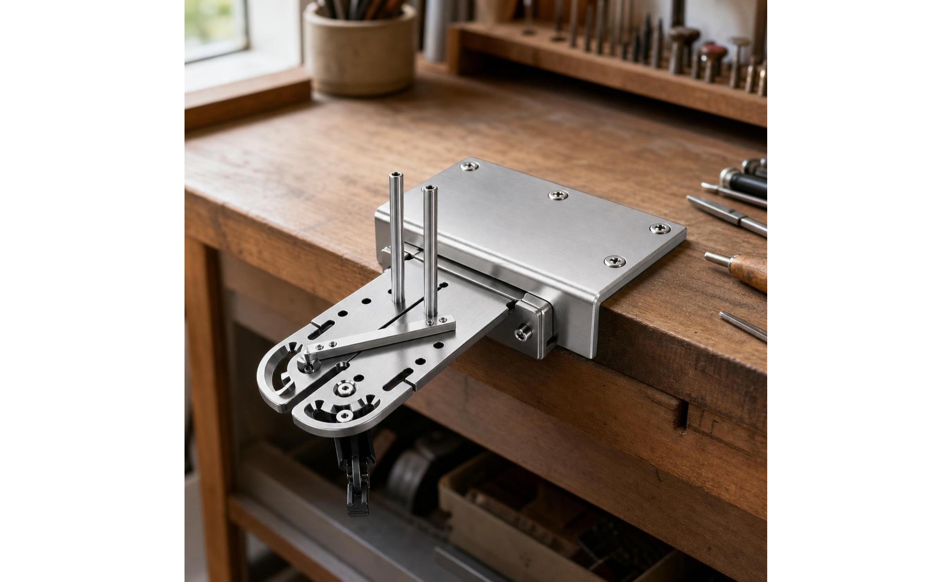 Jeweler's Workbench Clamp V-Slot Metalworking Clamp with Mounting Block