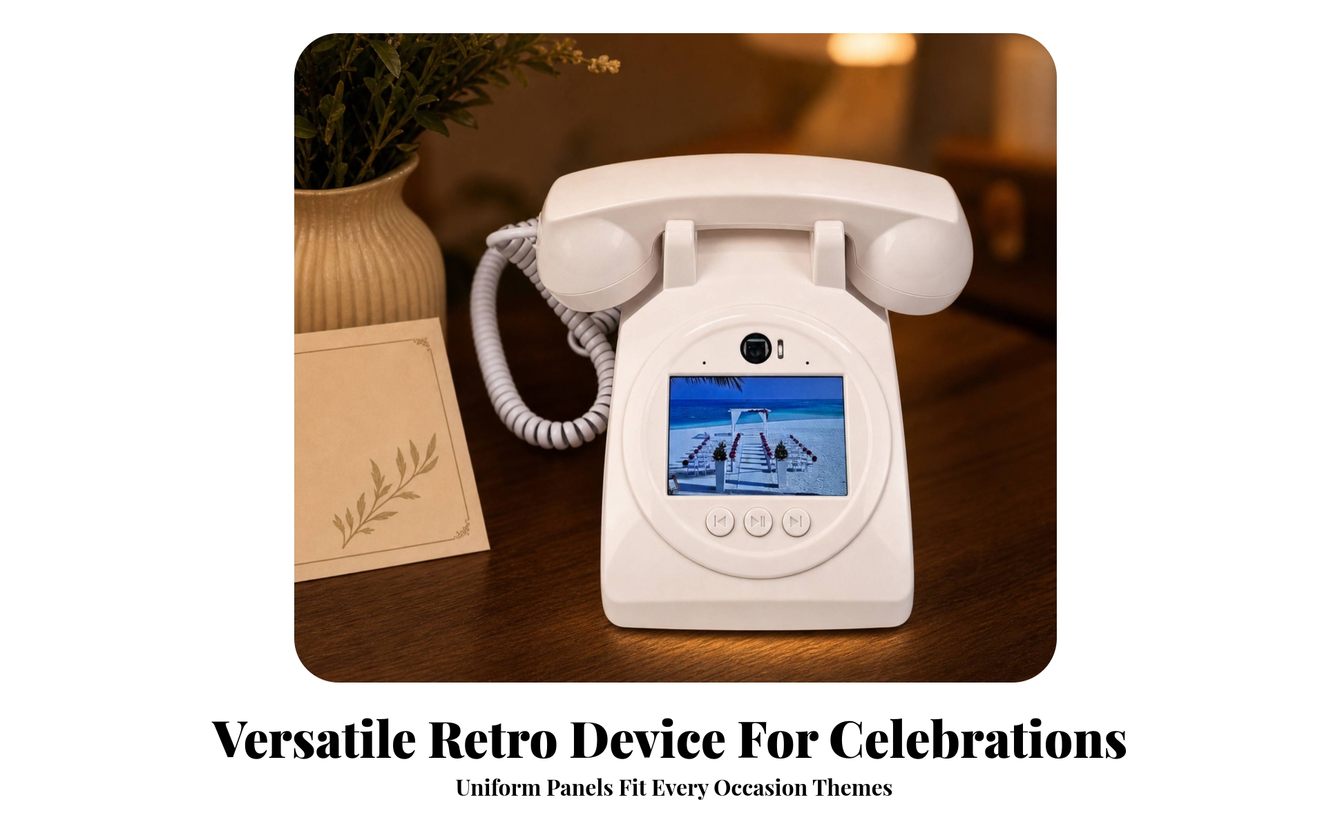Motion Picture Guest Book with Handset Stylish Motion Picture Guest Book Phone