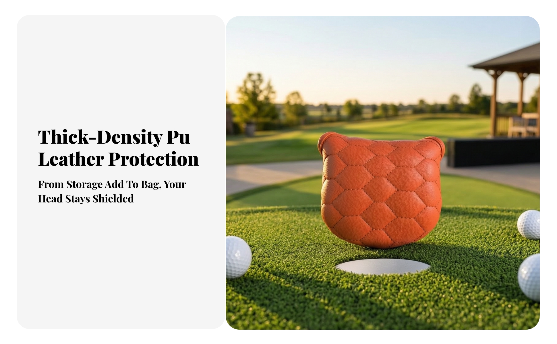 Mallet Putting Club Cover Quilted Mallet Putting Club Headcover Padded