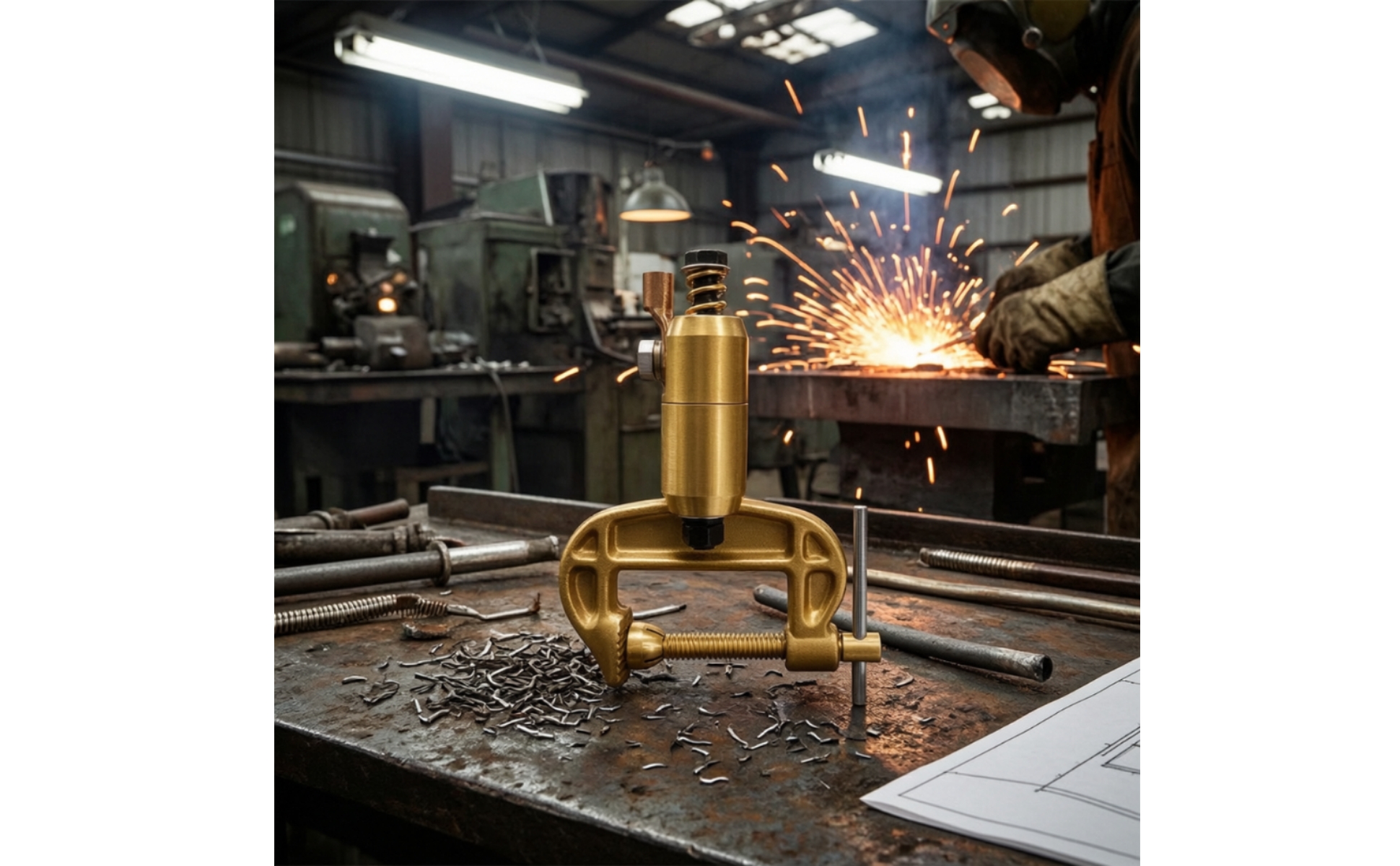 Rotary Welding Ground Clamp Heavy-Duty for Welders, Pipefitters
