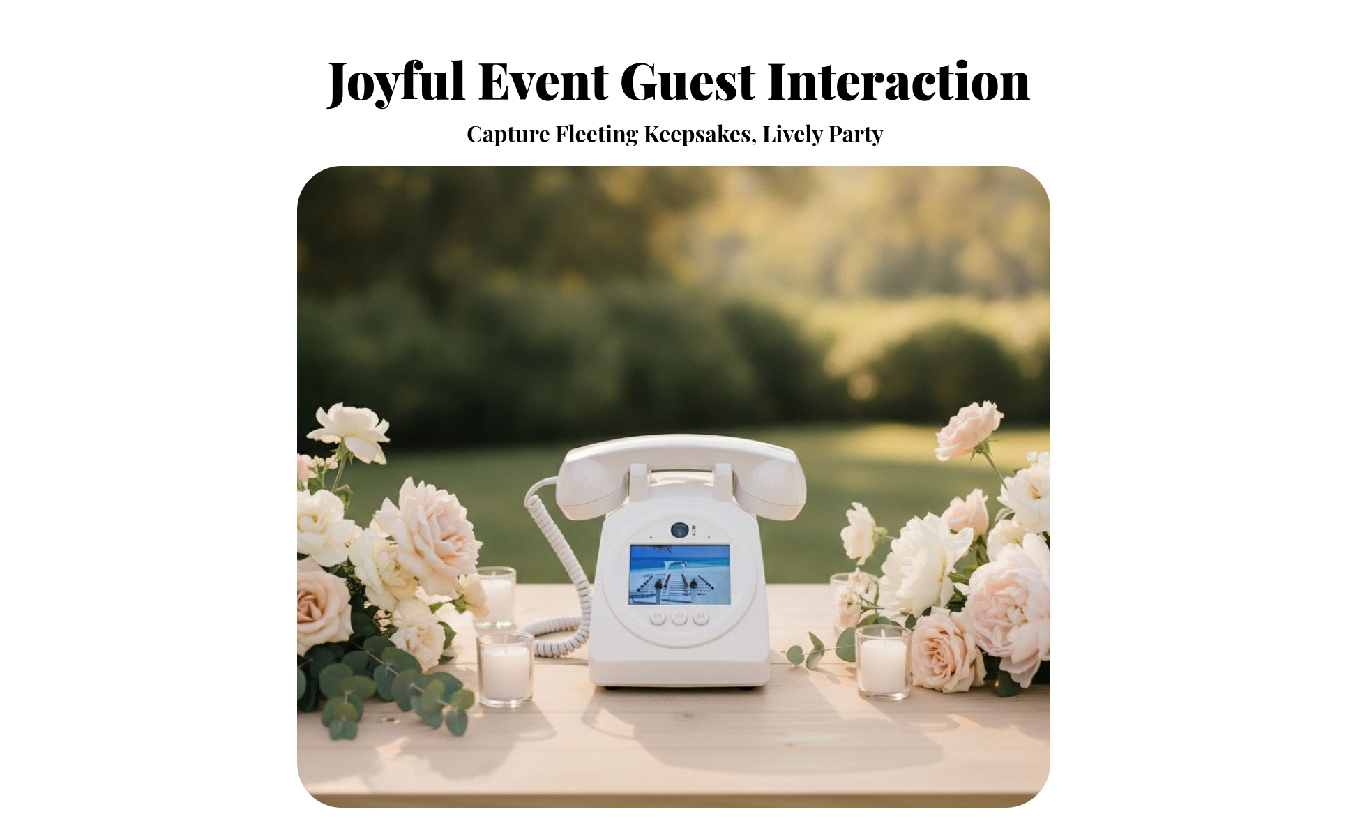 Motion Picture Guest Book with Handset Stylish Motion Picture Guest Book Phone