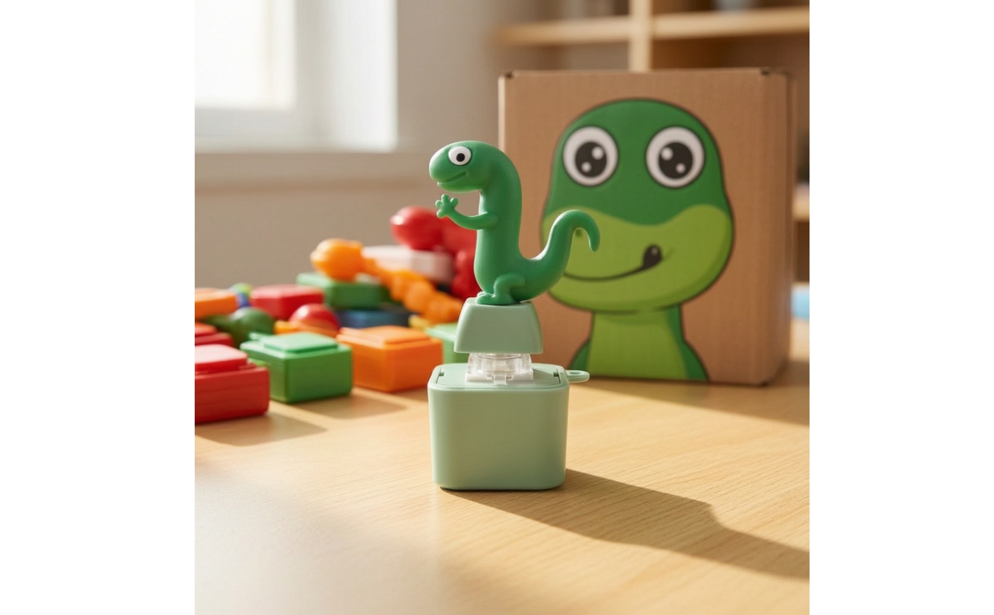 Reptile Button Fidget Toy Cute Reptile Desk Button Stress-Relief for Students