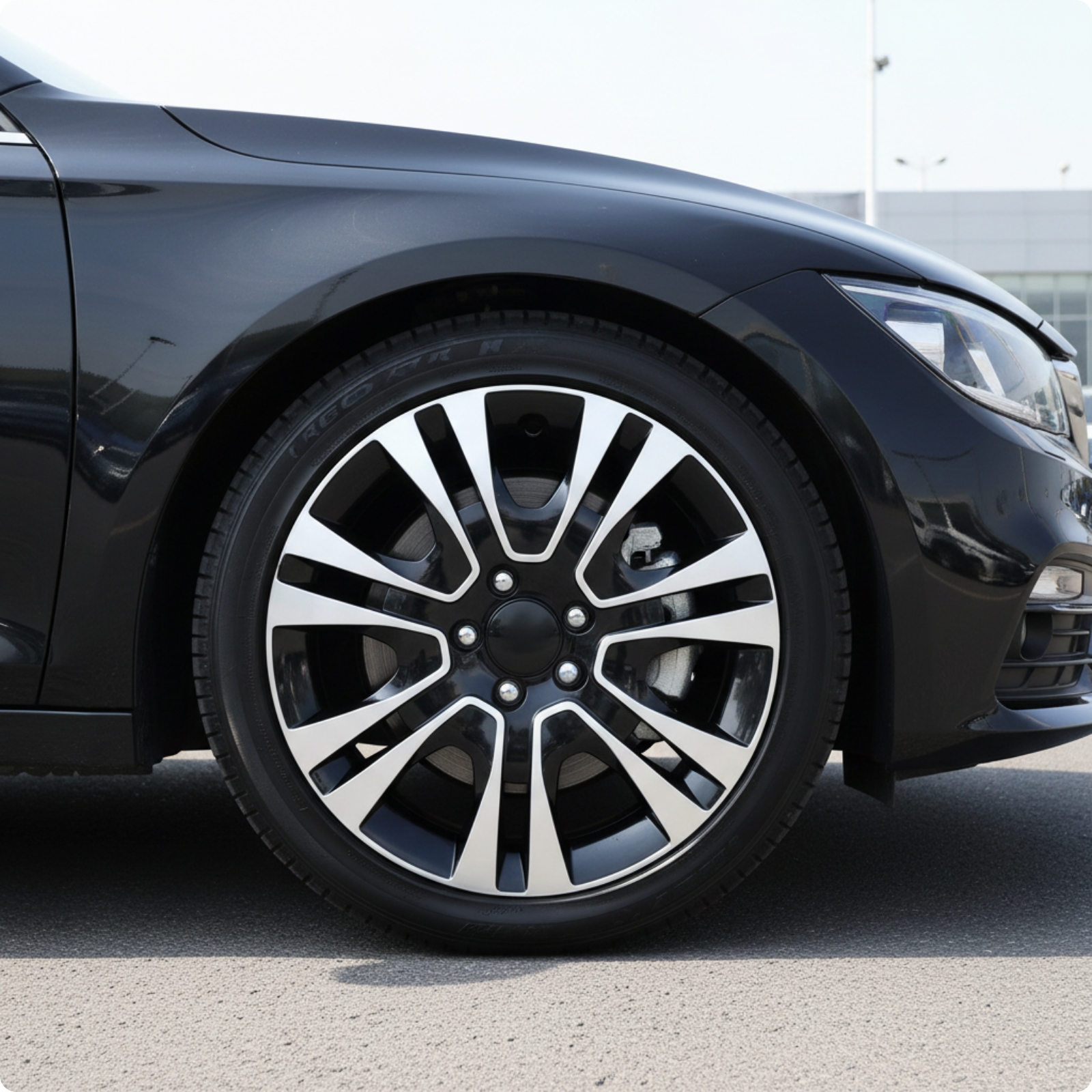 4 Pieces Wheel Cover with Multi-Spoke Design 13-Inch Hubcap Wheel Covers