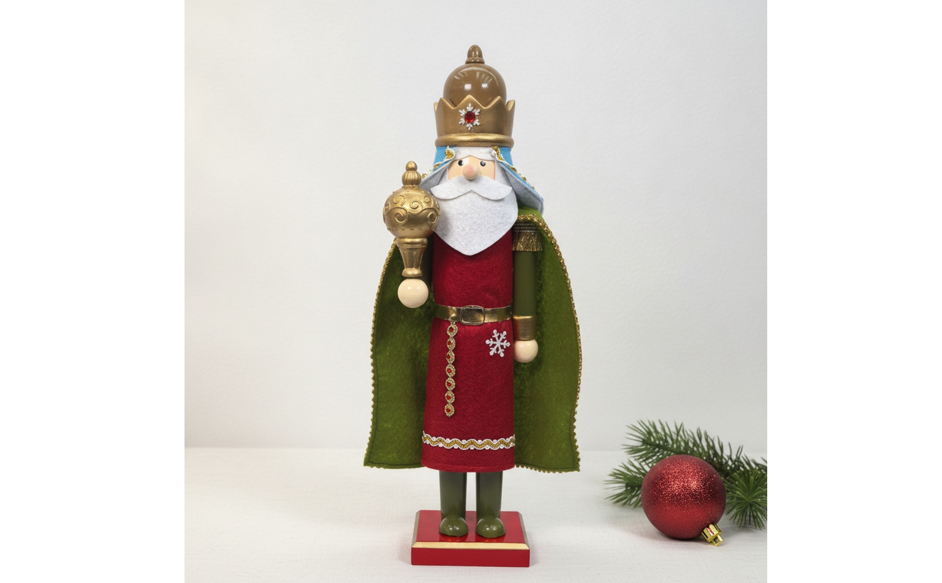 Wise Man Nutcracker Handmade Nutcracker Figurine Traditional for Collectors