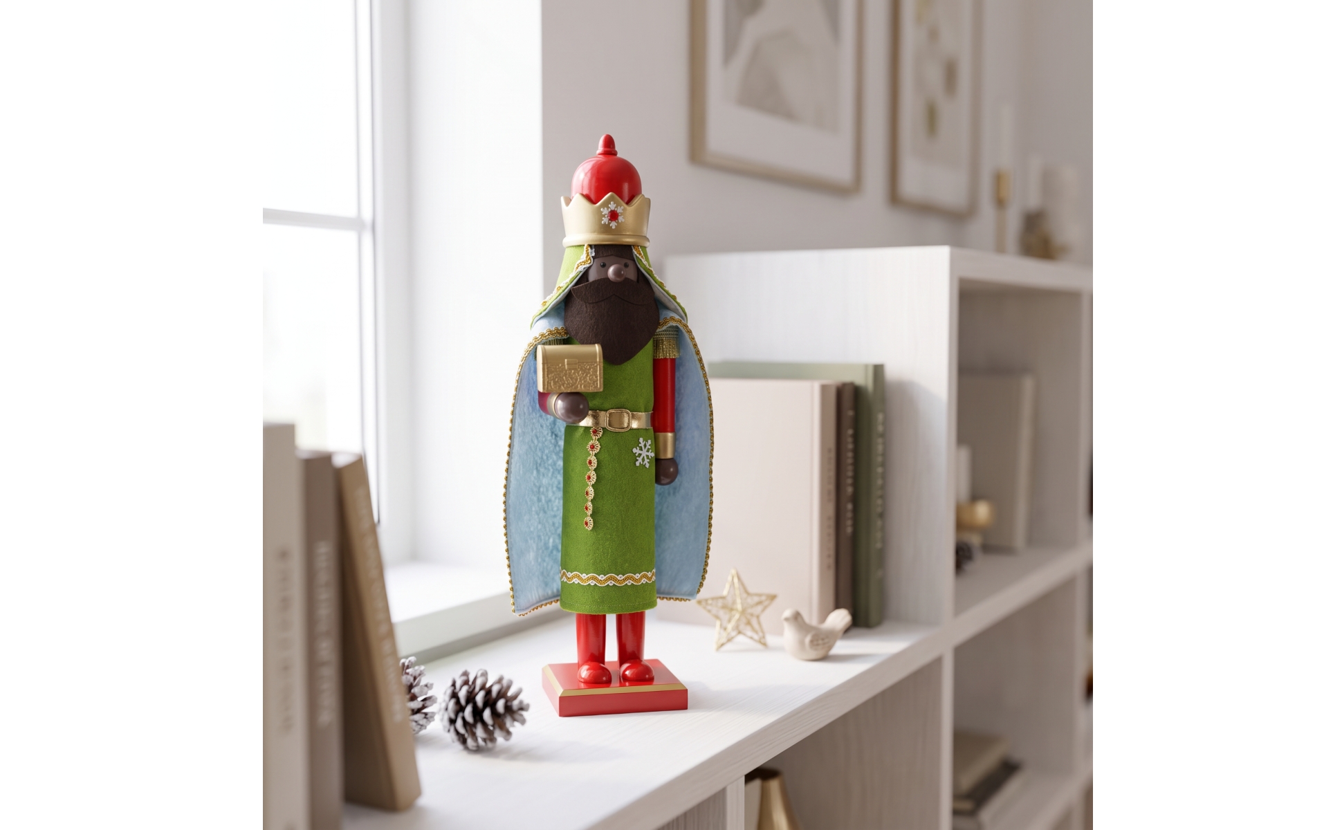 Wise Man Nutcracker Handmade Nutcracker Figurine Traditional for Collectors