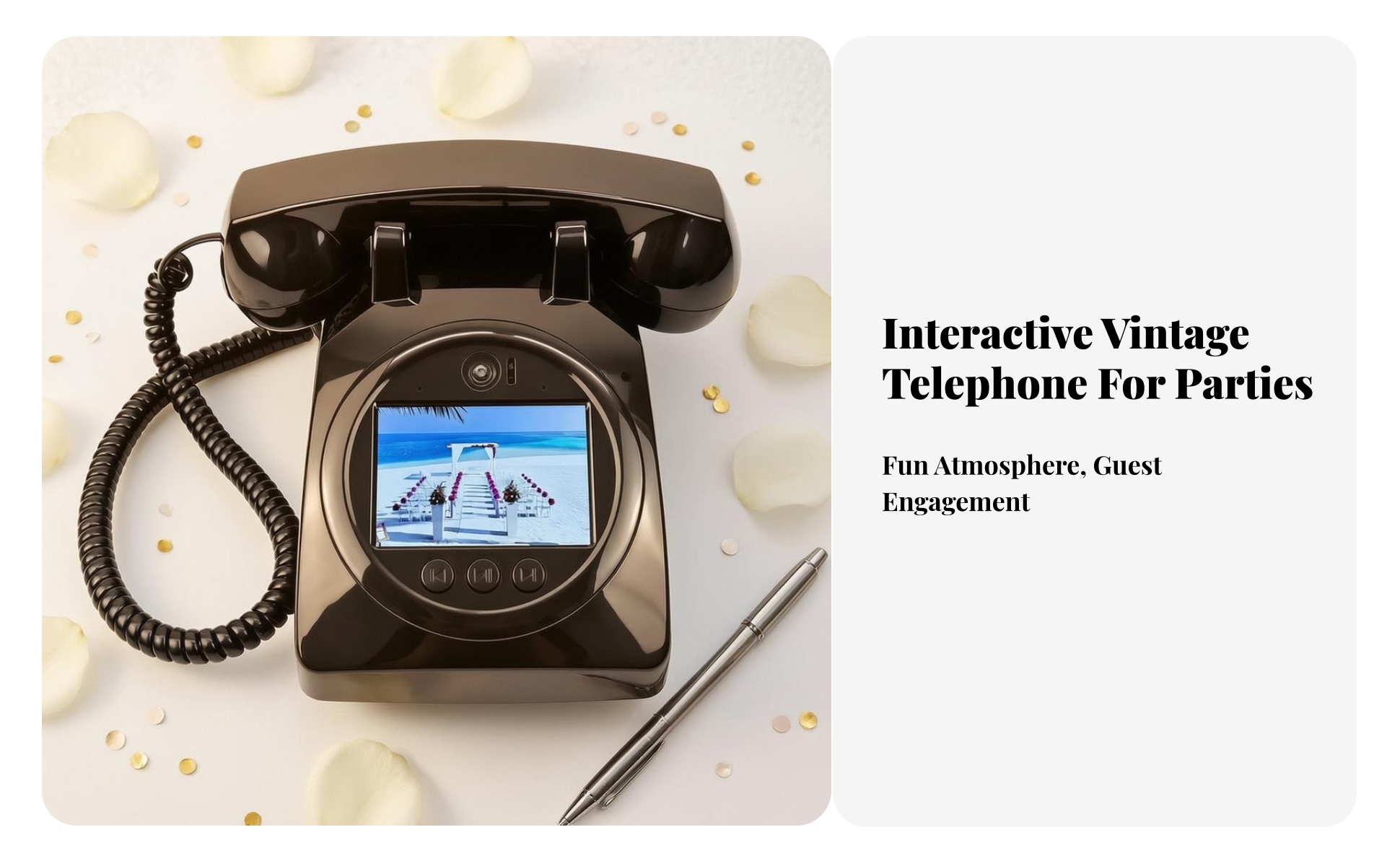 Motion Picture Guest Book with Handset Stylish Motion Picture Guest Book Phone