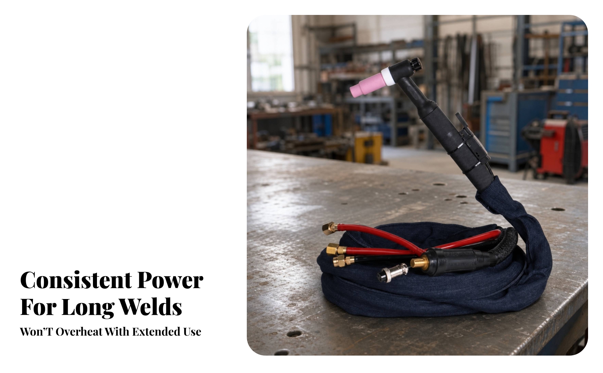 TIG Torch with Cable Assembly WP-18 TIG Torch with Cable Water-Cooled