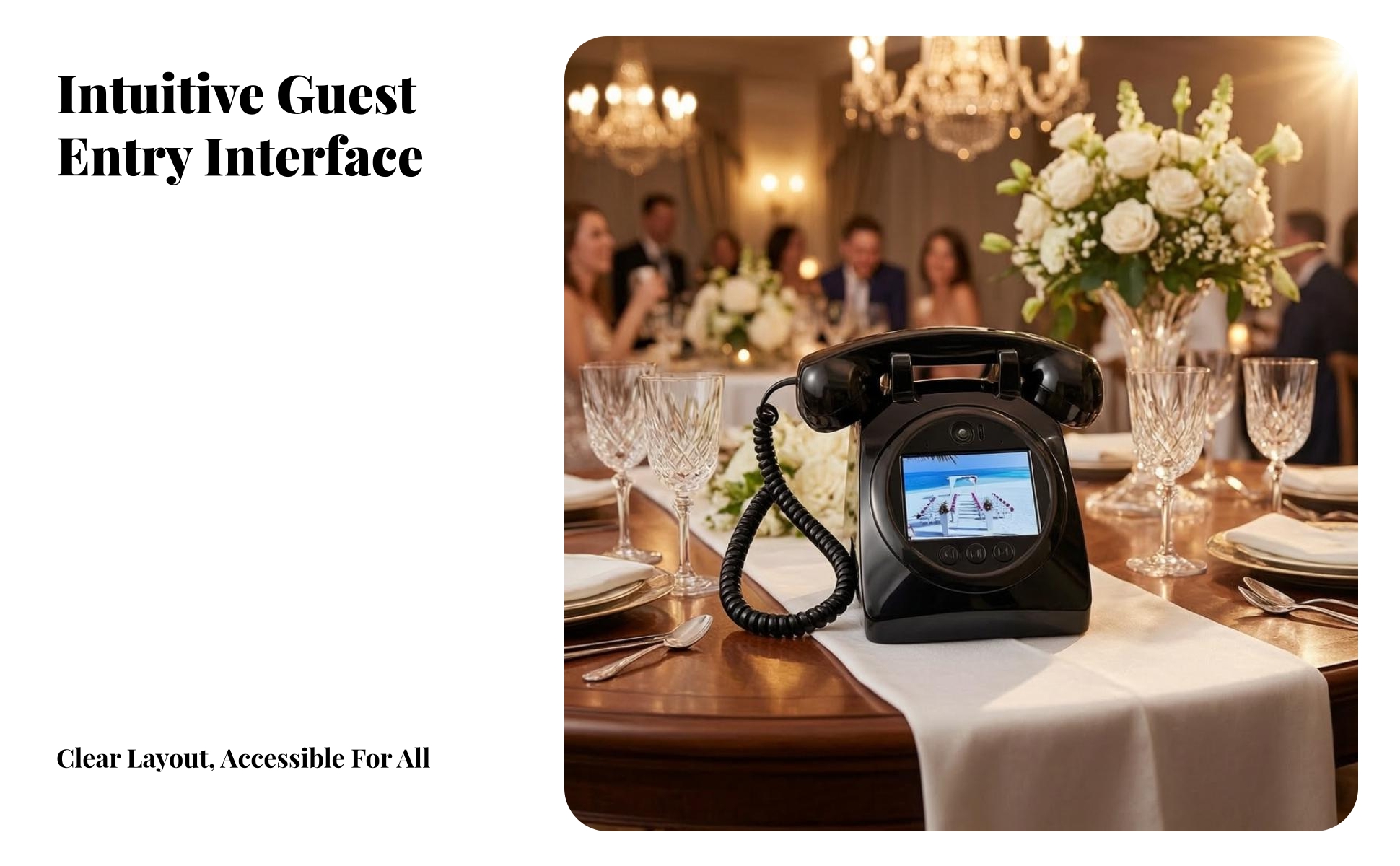 Motion Picture Guest Book with Handset Stylish Motion Picture Guest Book Phone