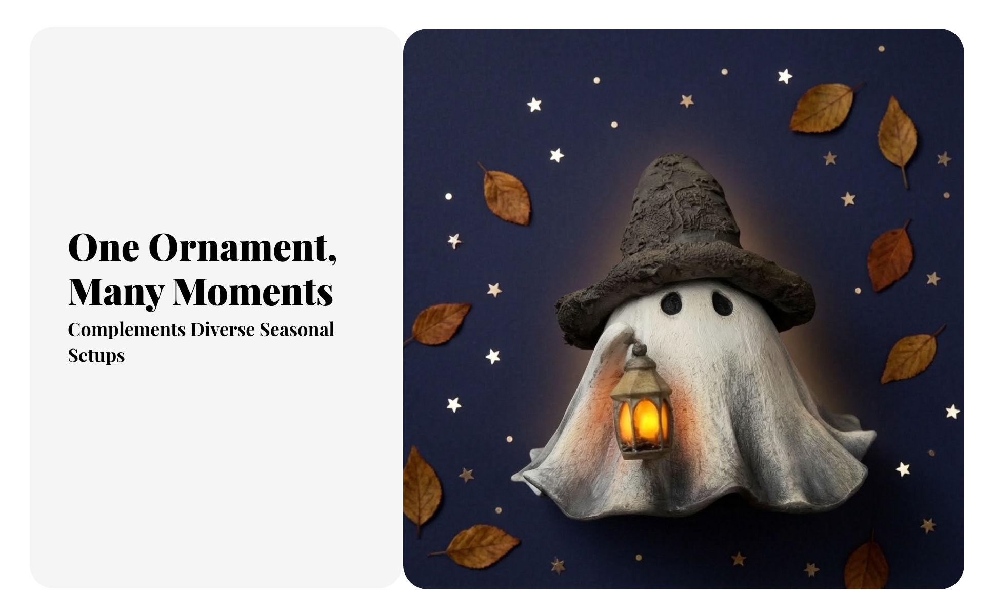 Ghost Wizard Lantern Ornament Light-up Ghost Wizard Ornament Halloween