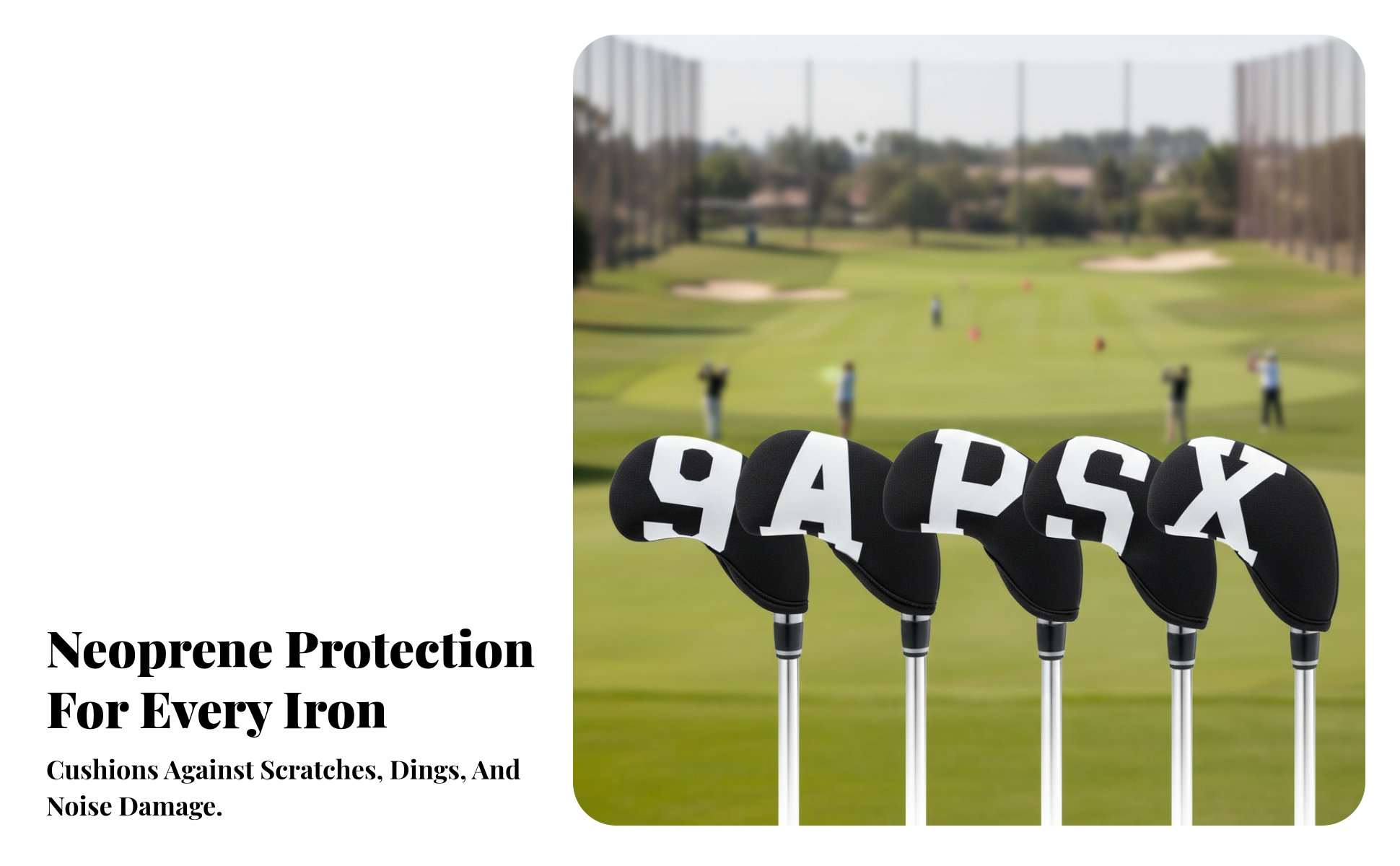 10 Pieces Golf Iron Head Covers Soft Neoprene for Golfers