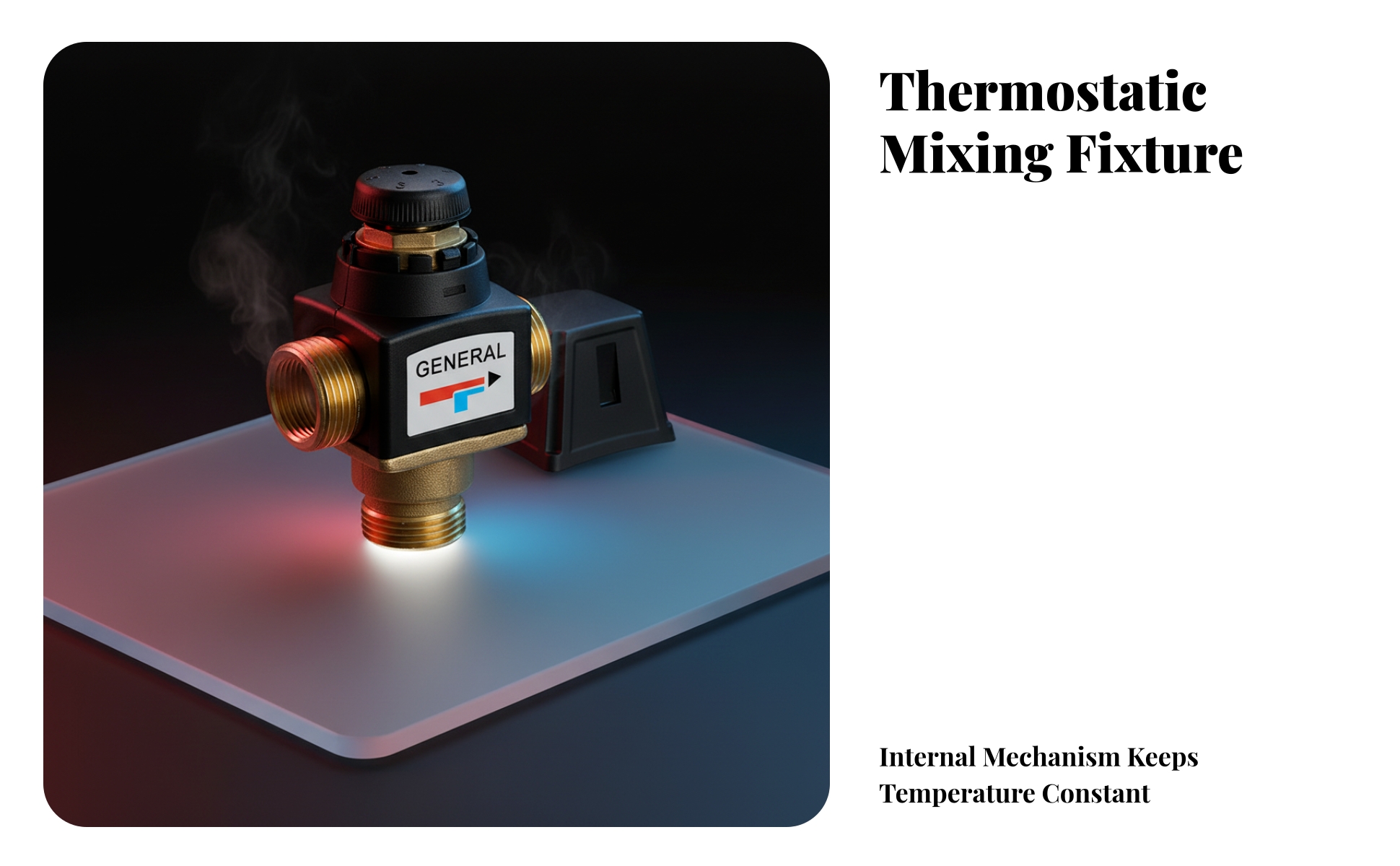 Thermostatic Mixing Valve Anti-Scald Thermostatic Valve with Guard Cover